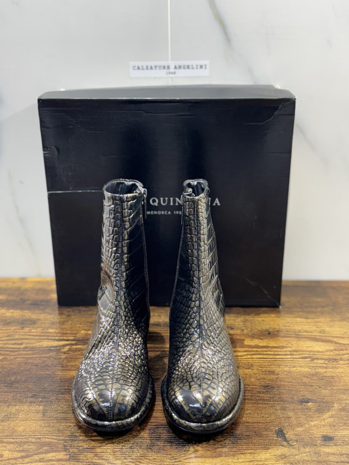 Pons Quintana Stivaletto Donna Pelle Bronzo Con Tacco Luxury Boot 36