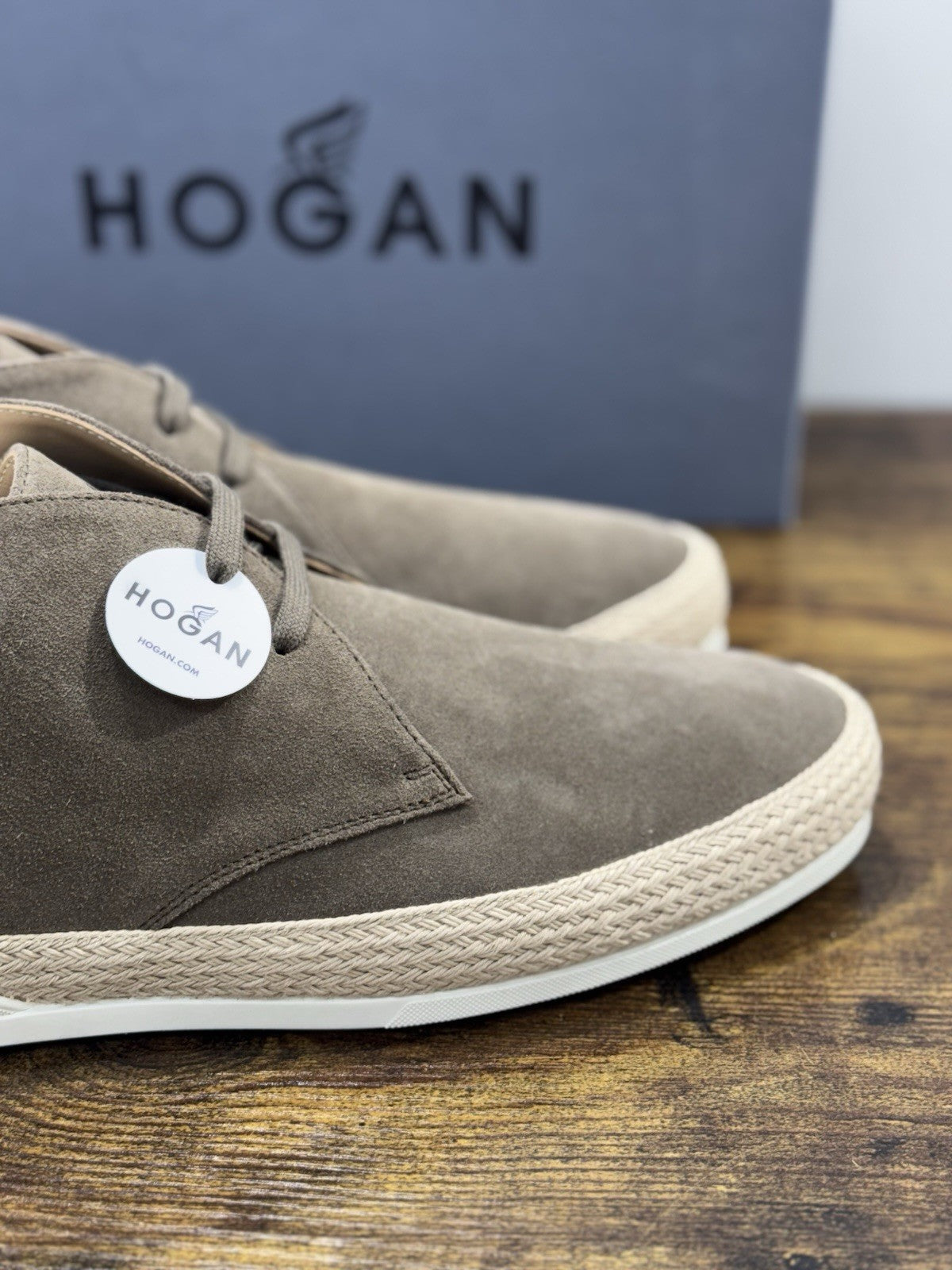Hogan H358 Polacco Pelle Suede Fango Casual Hogan Uomo 44