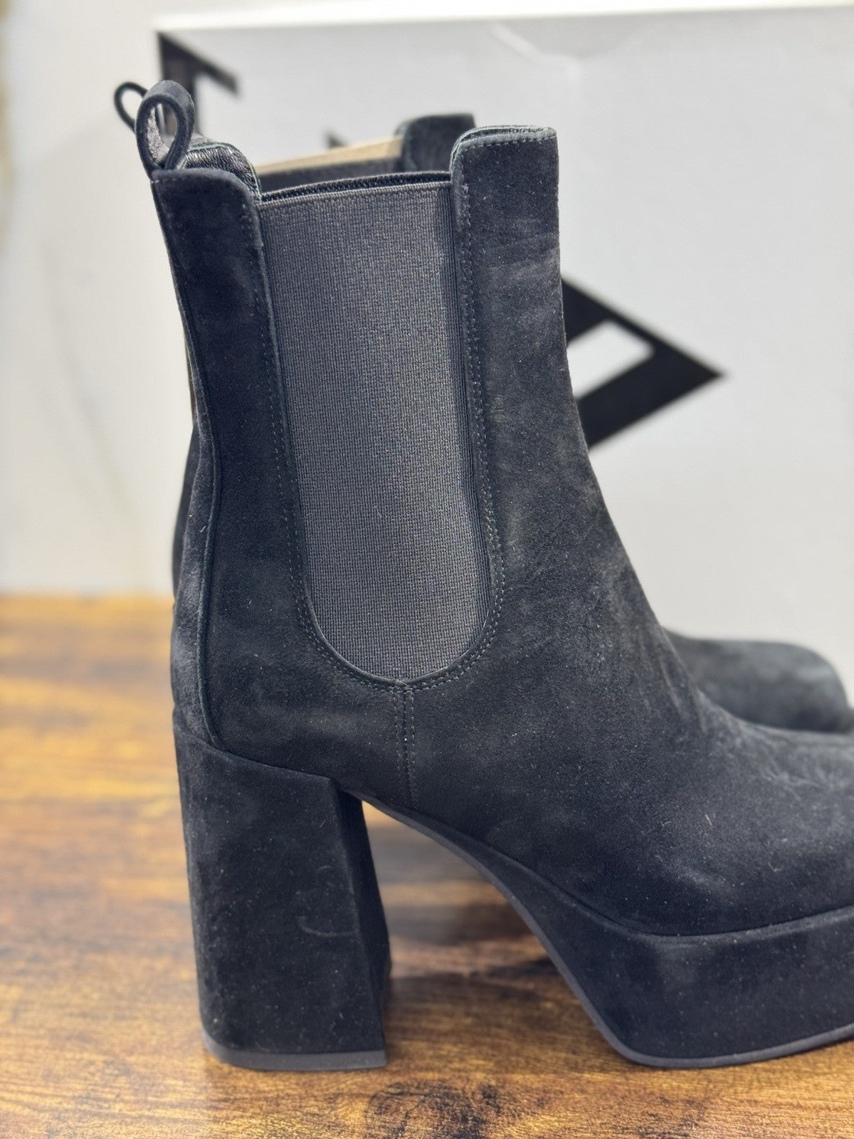 Giampaolo Viozzi Stivaletto Donna Pelle Suede Nero Con Tacco Made In Italy 40