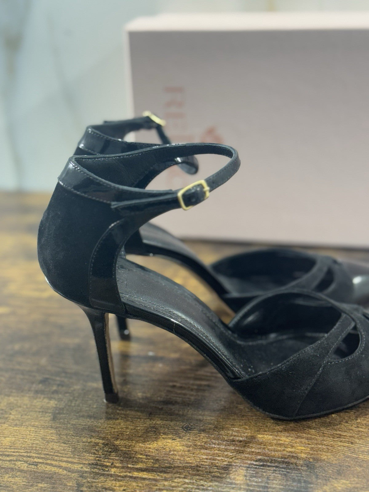 Relac Décolleté Sling Back Pelle Nero Luxury Made In Italy Donna 37.5