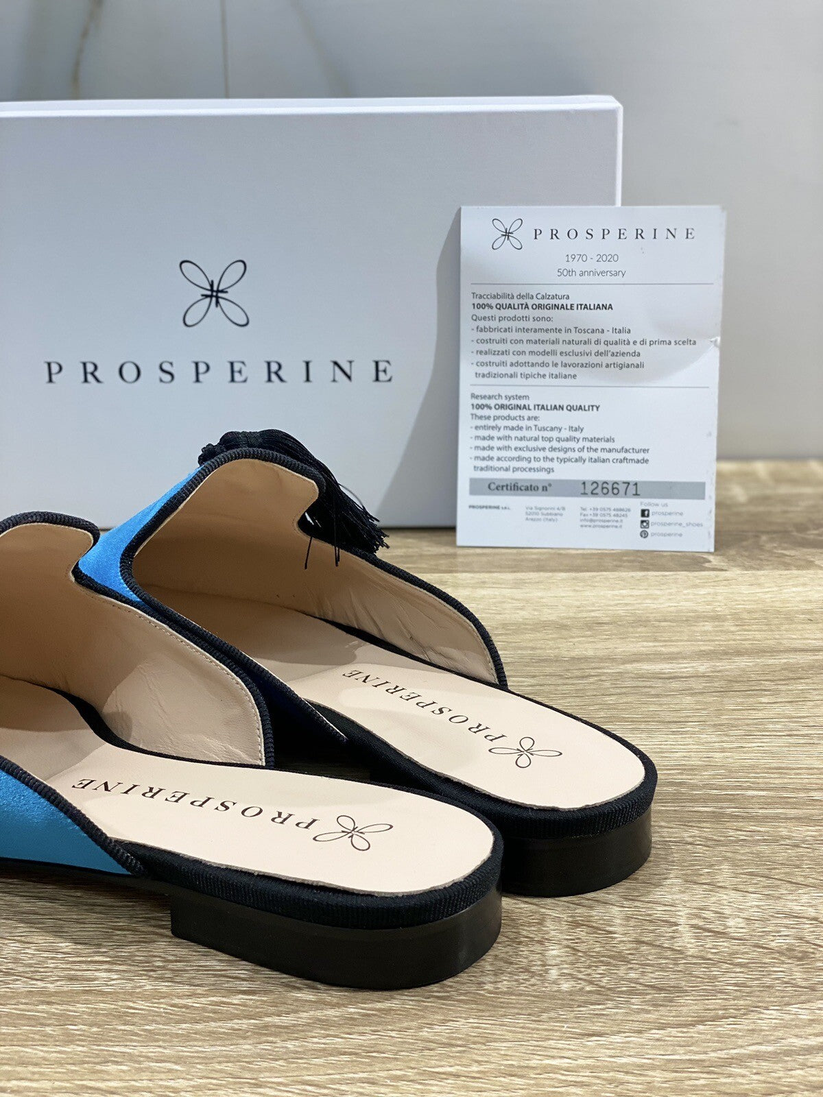 Prosperine Donna Sabot Lavorazione Sacchetto Raso Celeste Nero 39