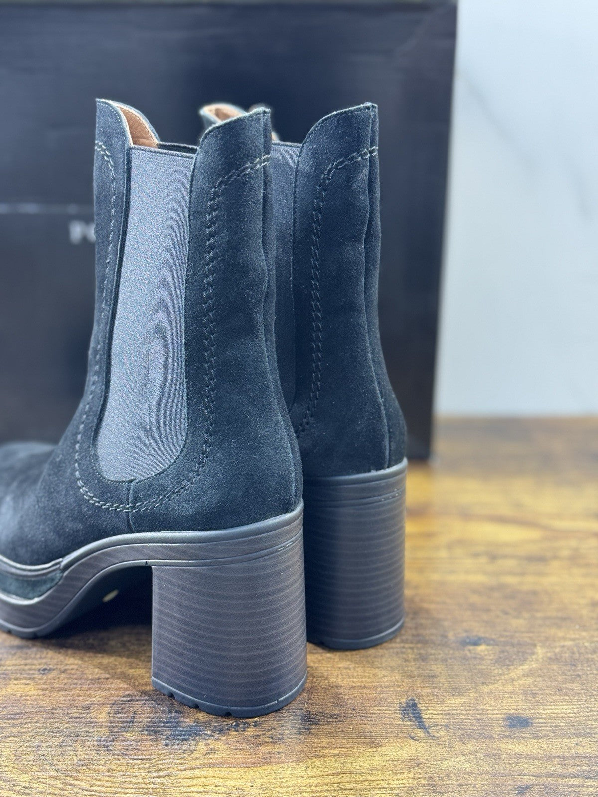Pons Quintana Stivaletto Donna Suede Nero Con Tacco Luxury Boot 36