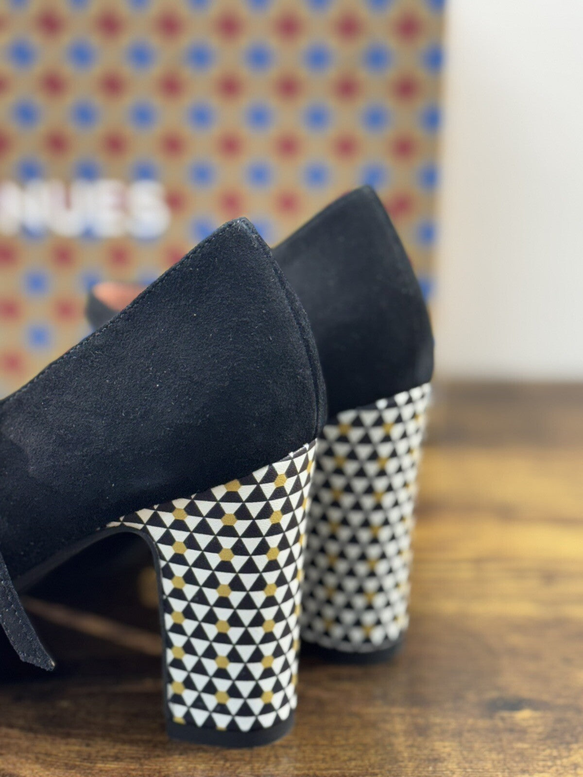 Les Venues Décolleté Donna Suede Nero Con Tacco 40