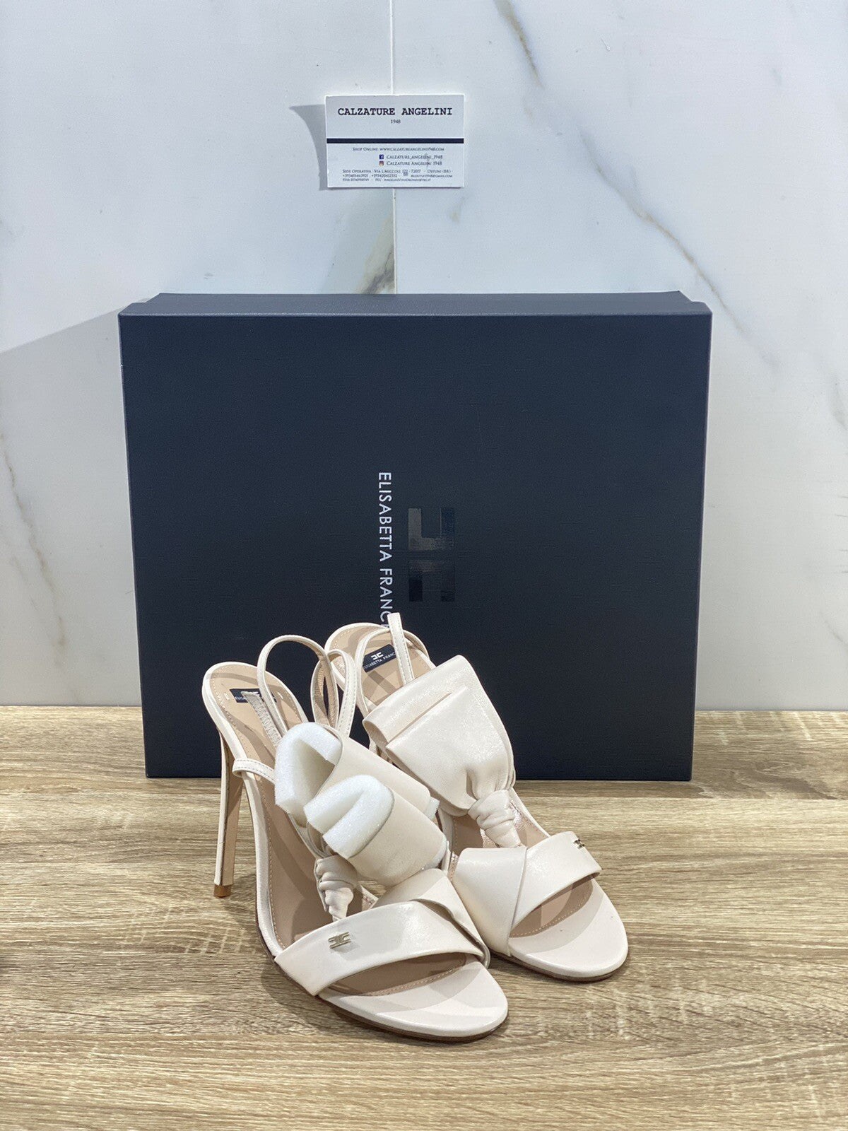 Elisabetta Franchi Sandalo donna Pelle Burro luxury woman sandal 40
