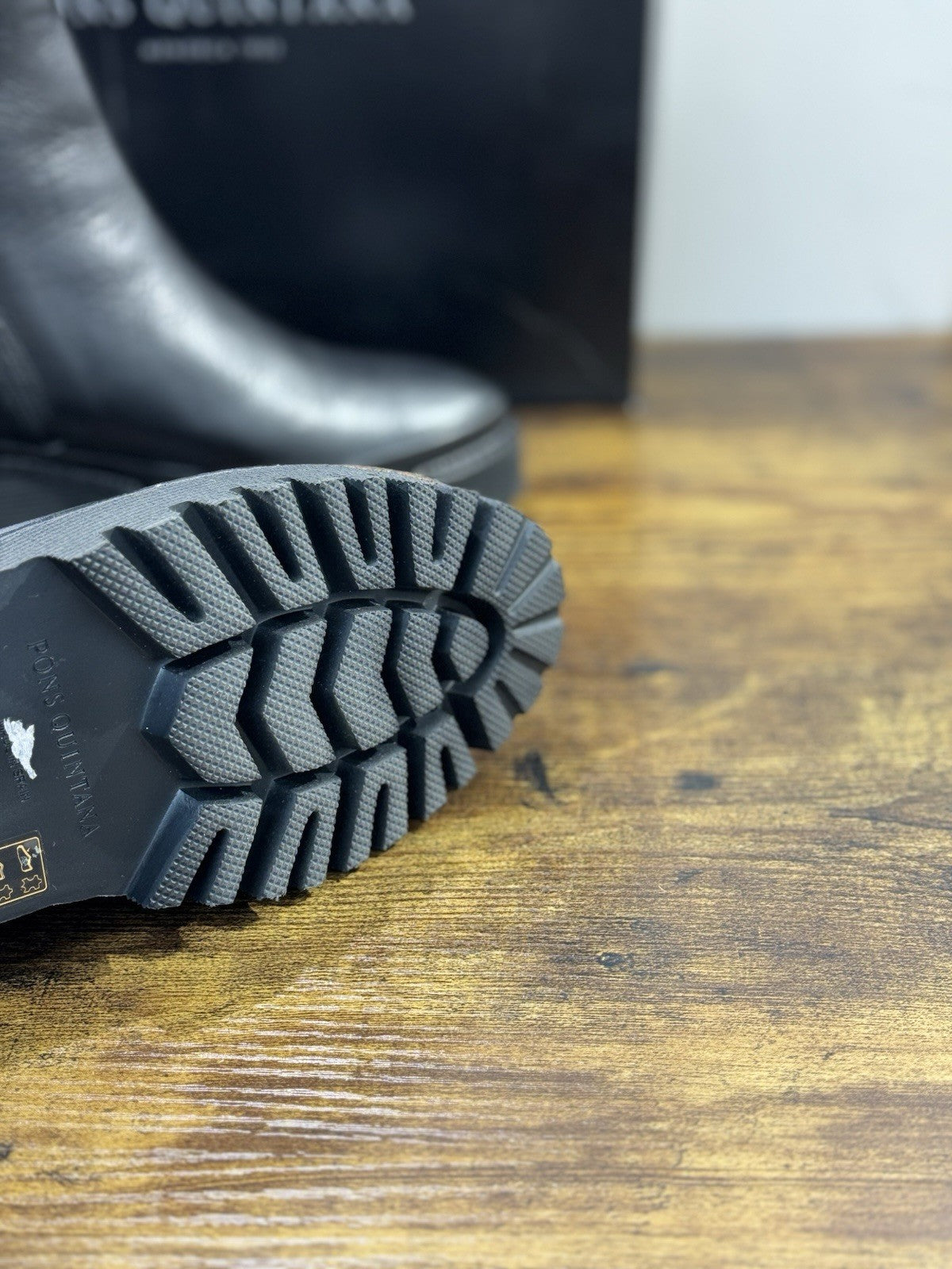 Pons Quintana Stivaletto Donna Carm B Pelle Nero Zeppa Luxury Boot 36