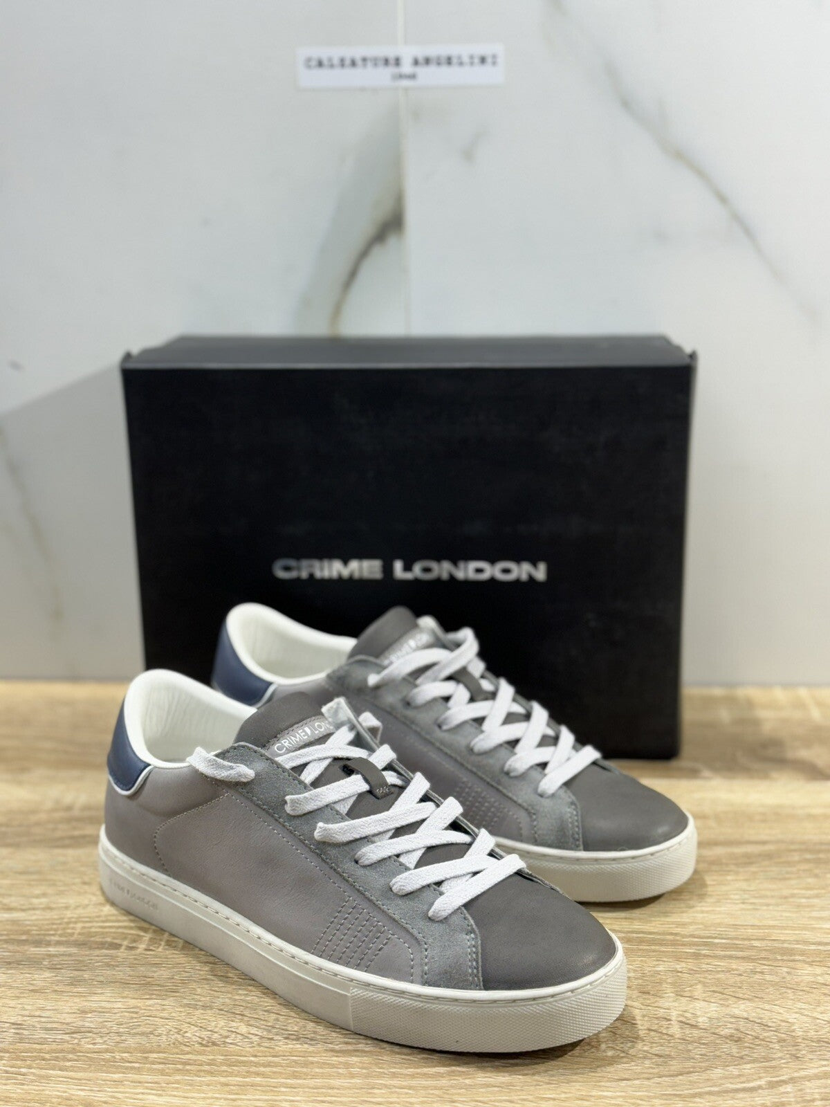 Crime London Sneaker Uomo Low Top Essential Pelle Casual Men Shoes 40