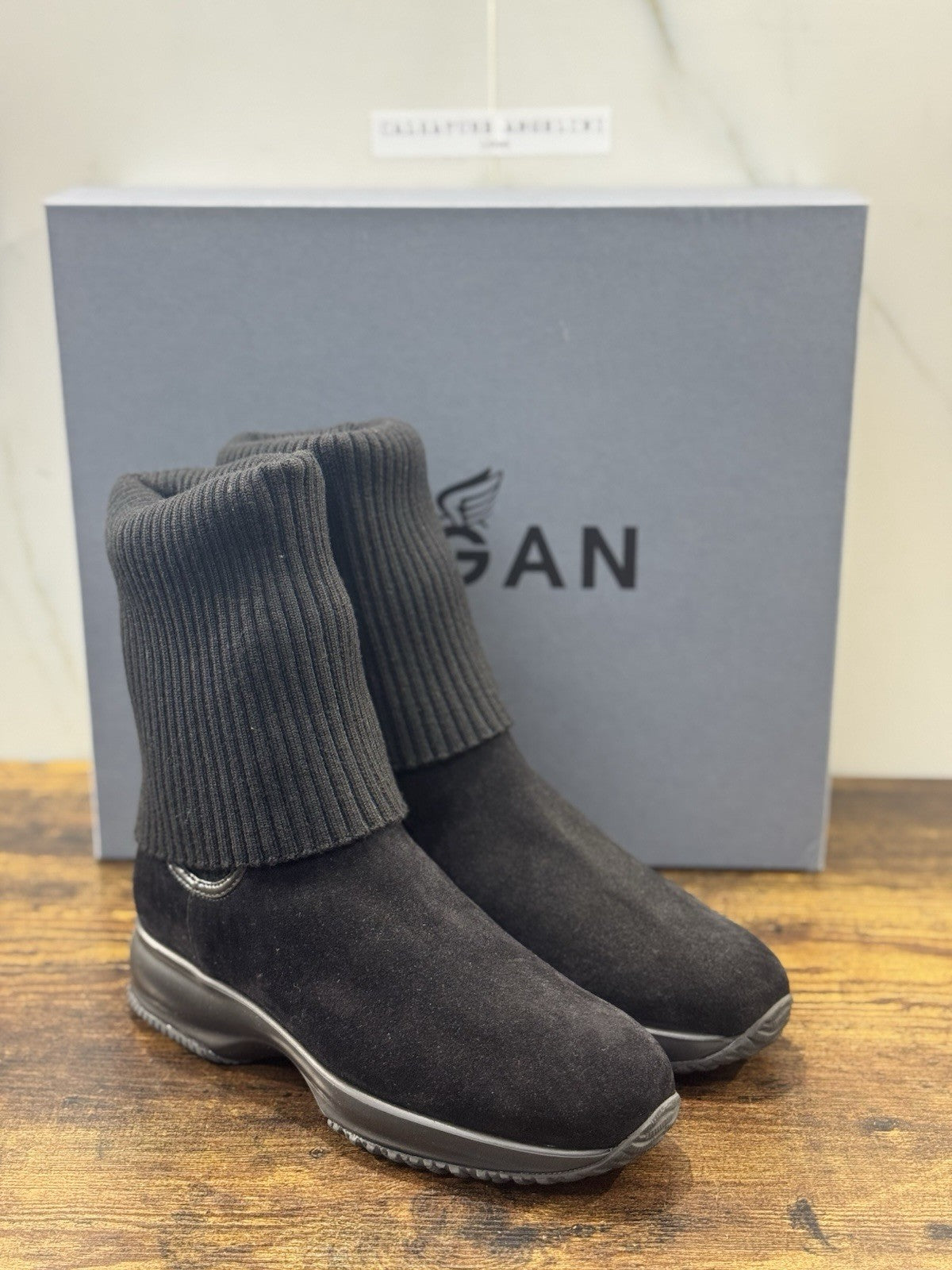 Hogan Interactive Stivaletto Lana Suede Nero Casual Hogan Donna 36