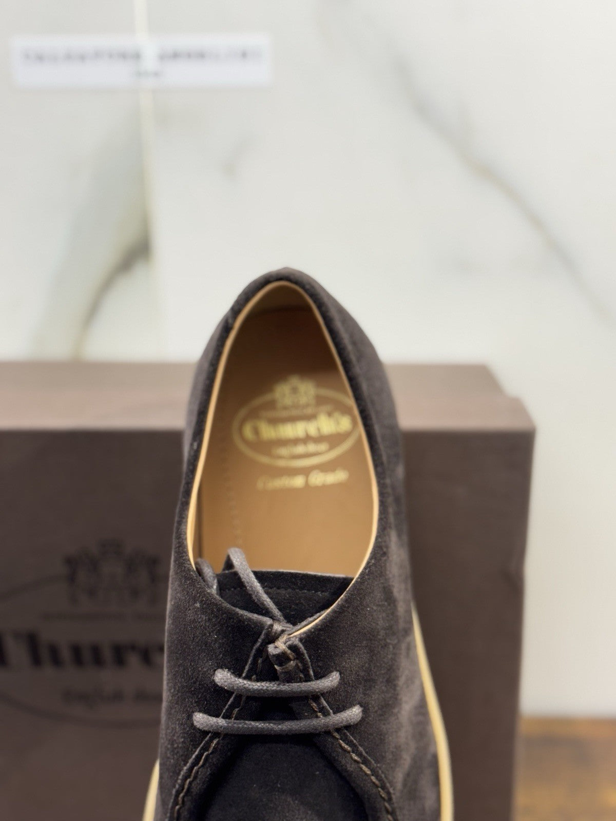 Church’s Scarpa Stringata In Suede Ebony Nocton Luxury Uomo 42