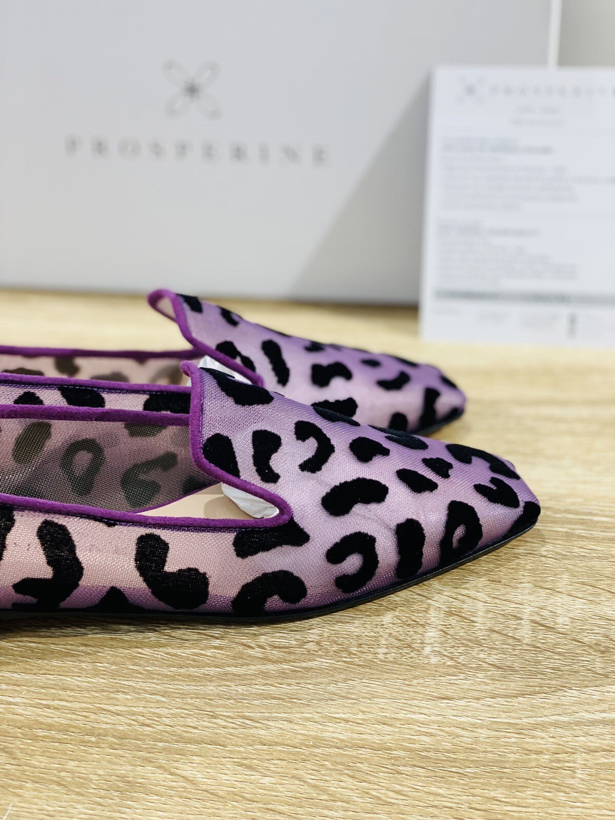 Prosperine Donna Ballerina Lavorazione Sacchetto Rete Jaguar Viola 38