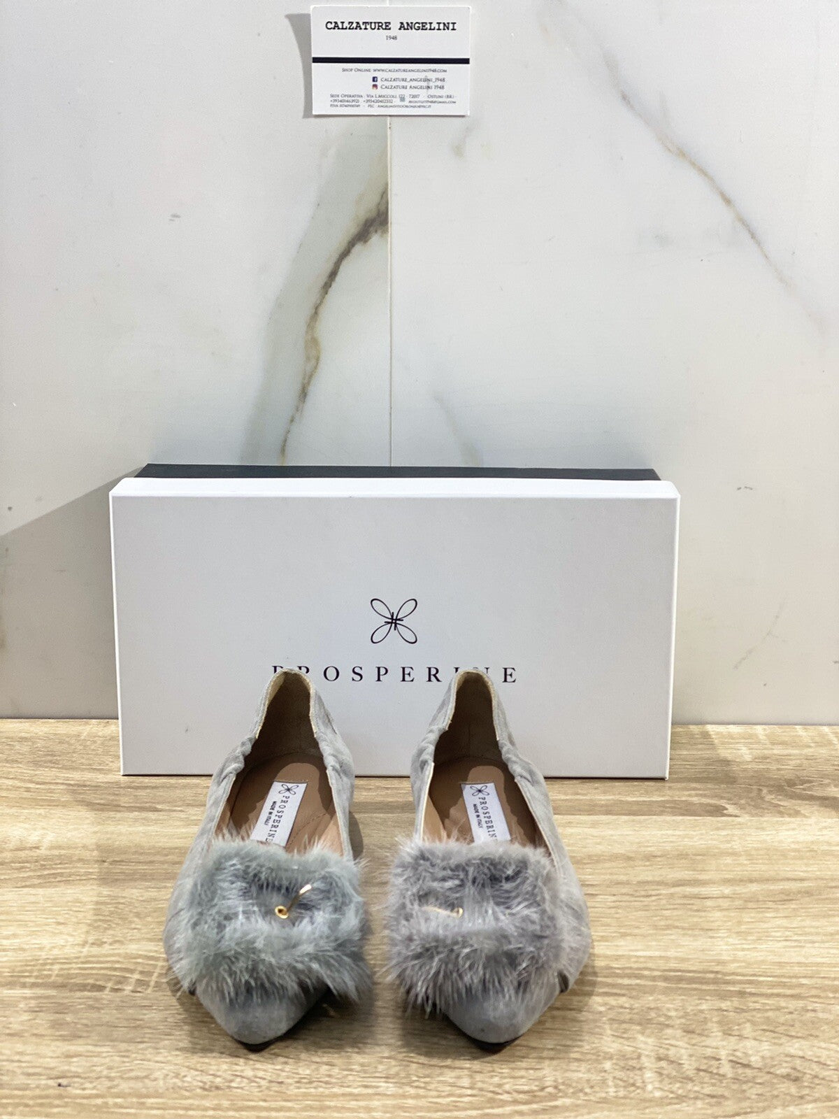 prosperine ballerina donna 7563 Suede Grigio lavorazione sacchetto 37