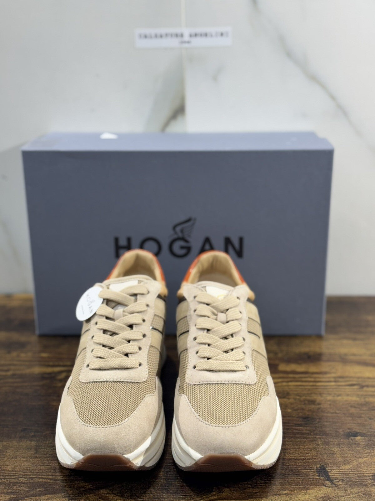 Hogan H483 Donna Sneaker Suede Beige Luxury Hogan Woman 39
