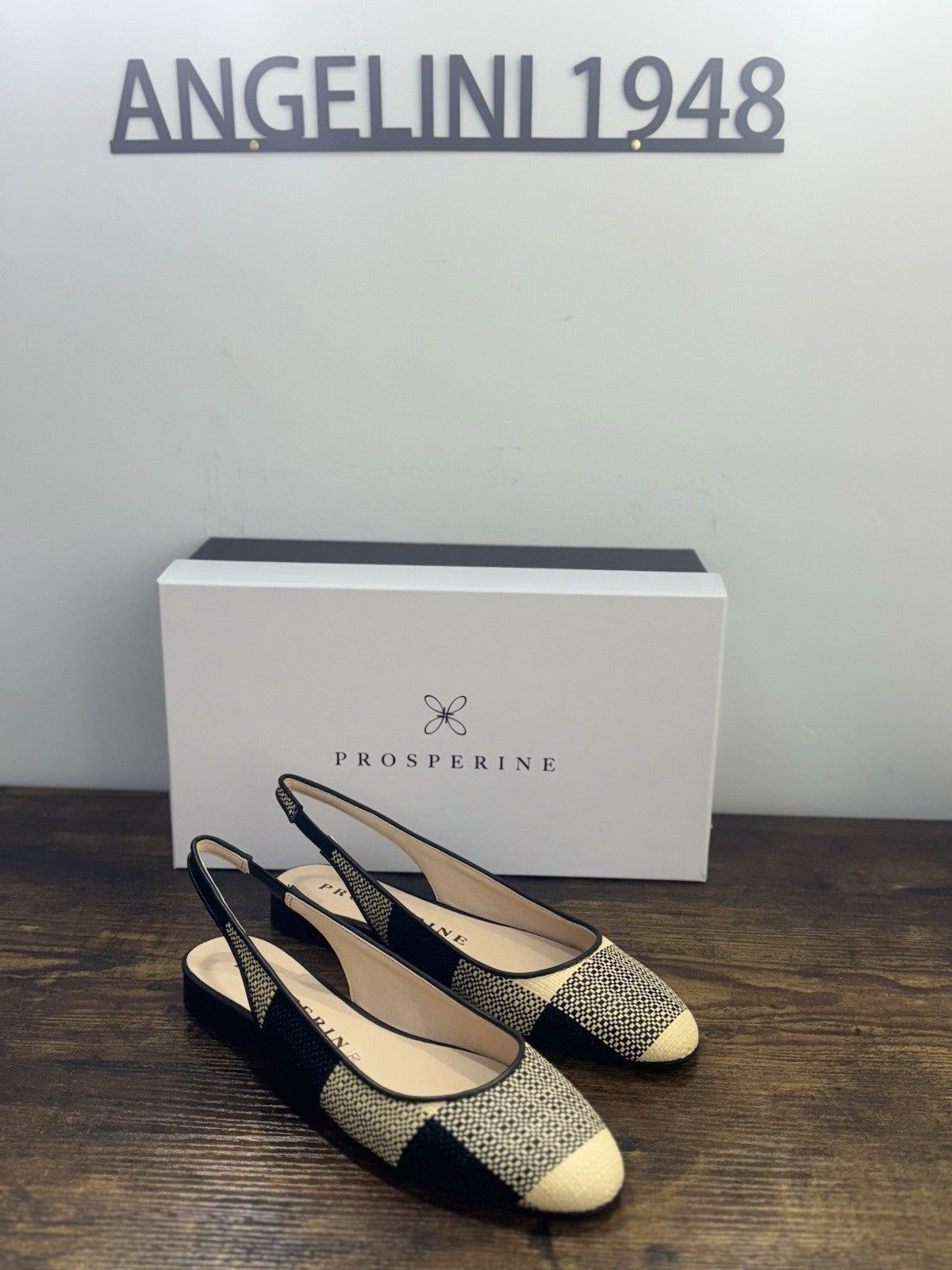 Prosperine Sling Back In Raffia Nero Beige Casual Flat Shoes Donna 36