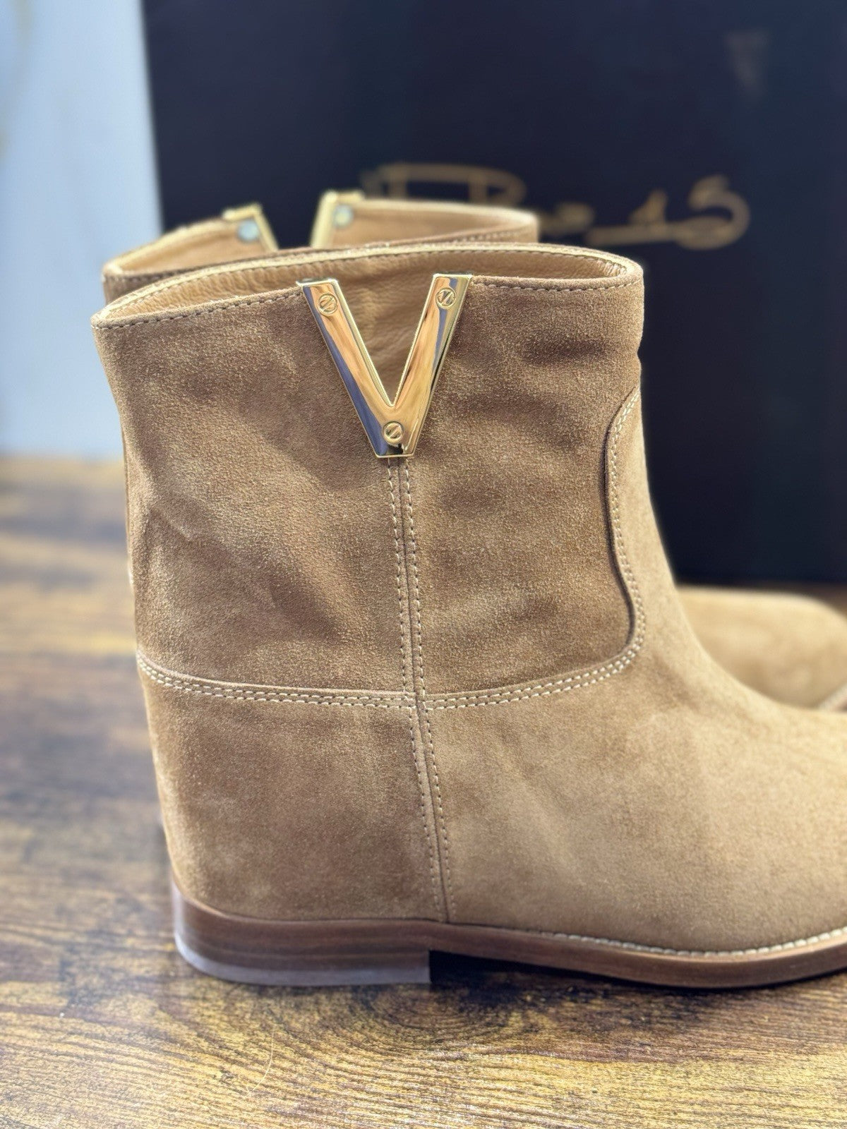 Via Roma 15 Stivaletto Pelle Suede Martora Via Roma Donna 36