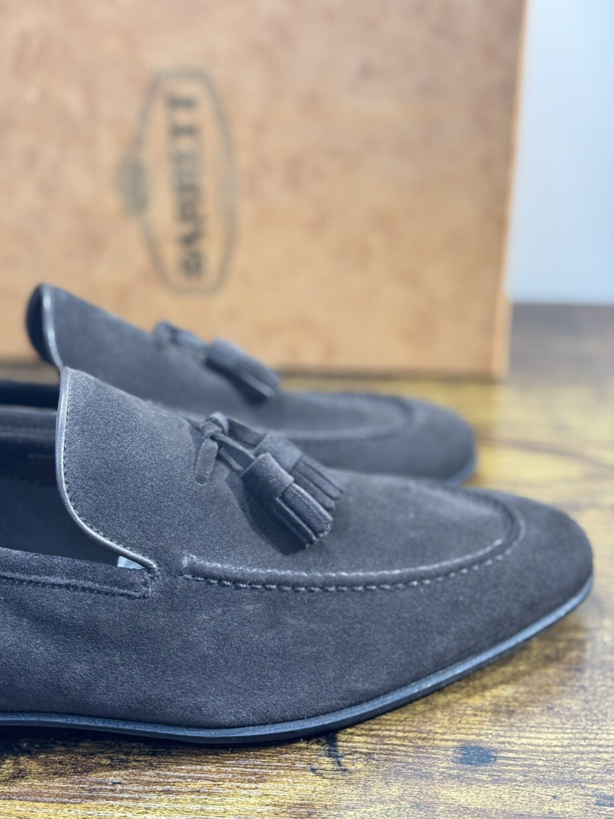 Barrett Mocassino Nappine Uomo Pelle Suede Testa Moro Luxury Men Barrett 40