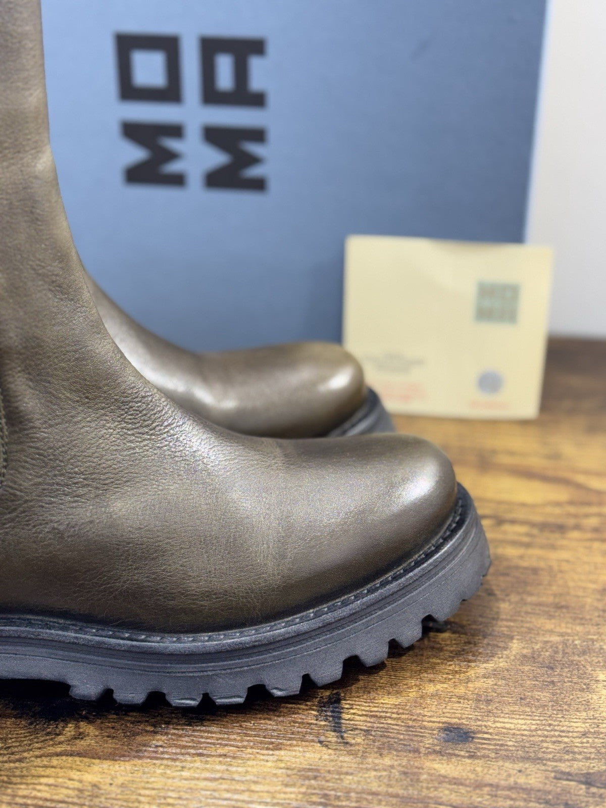 Moma Chelsea Boot Verdone Fatto A Mano In Italia Luxury Moma Boot Donna 40