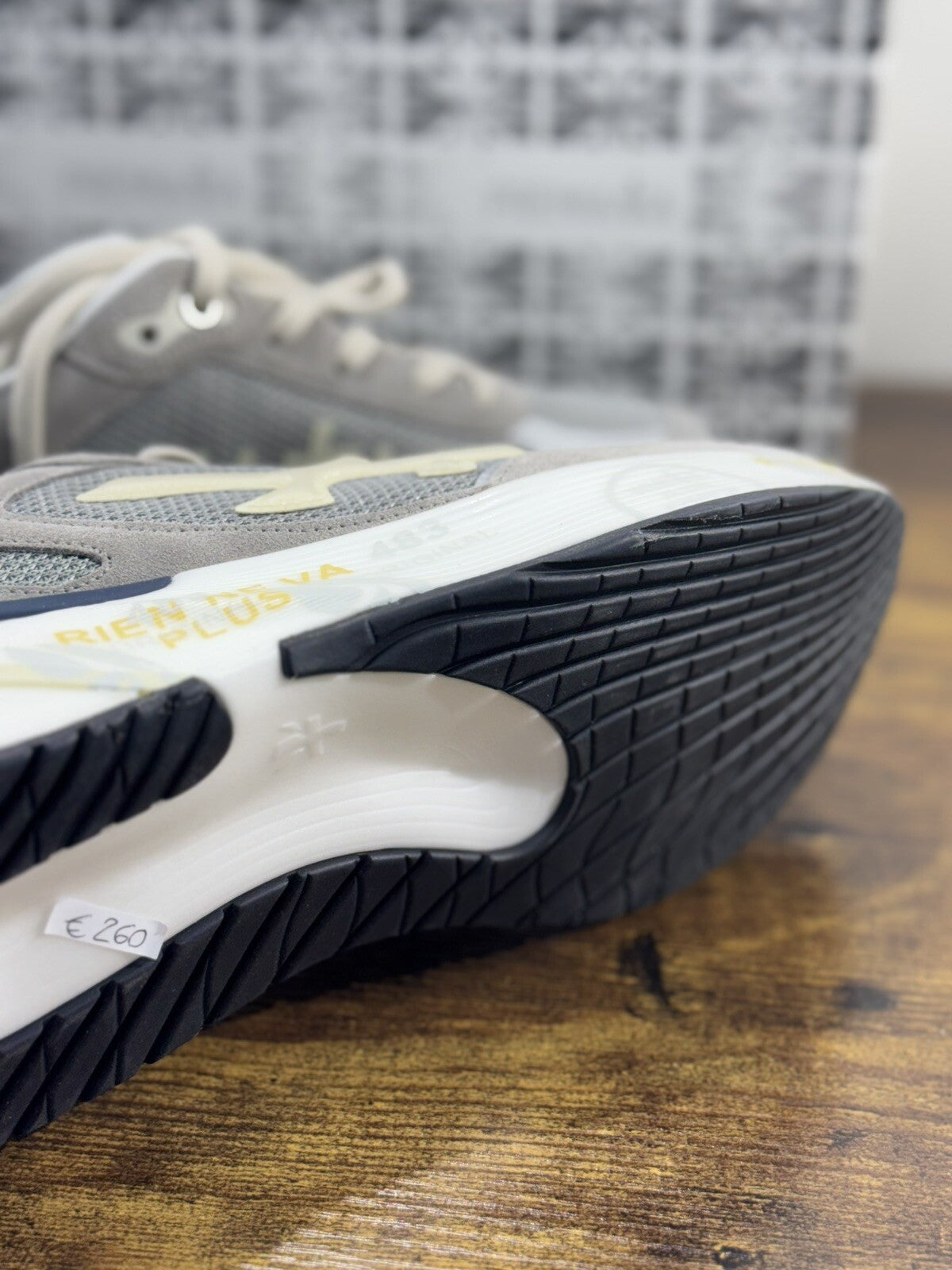 Premiata Moe Run Sneaker Uomo Pelle Grigia Casual Sneaker Premiata Uomo 40