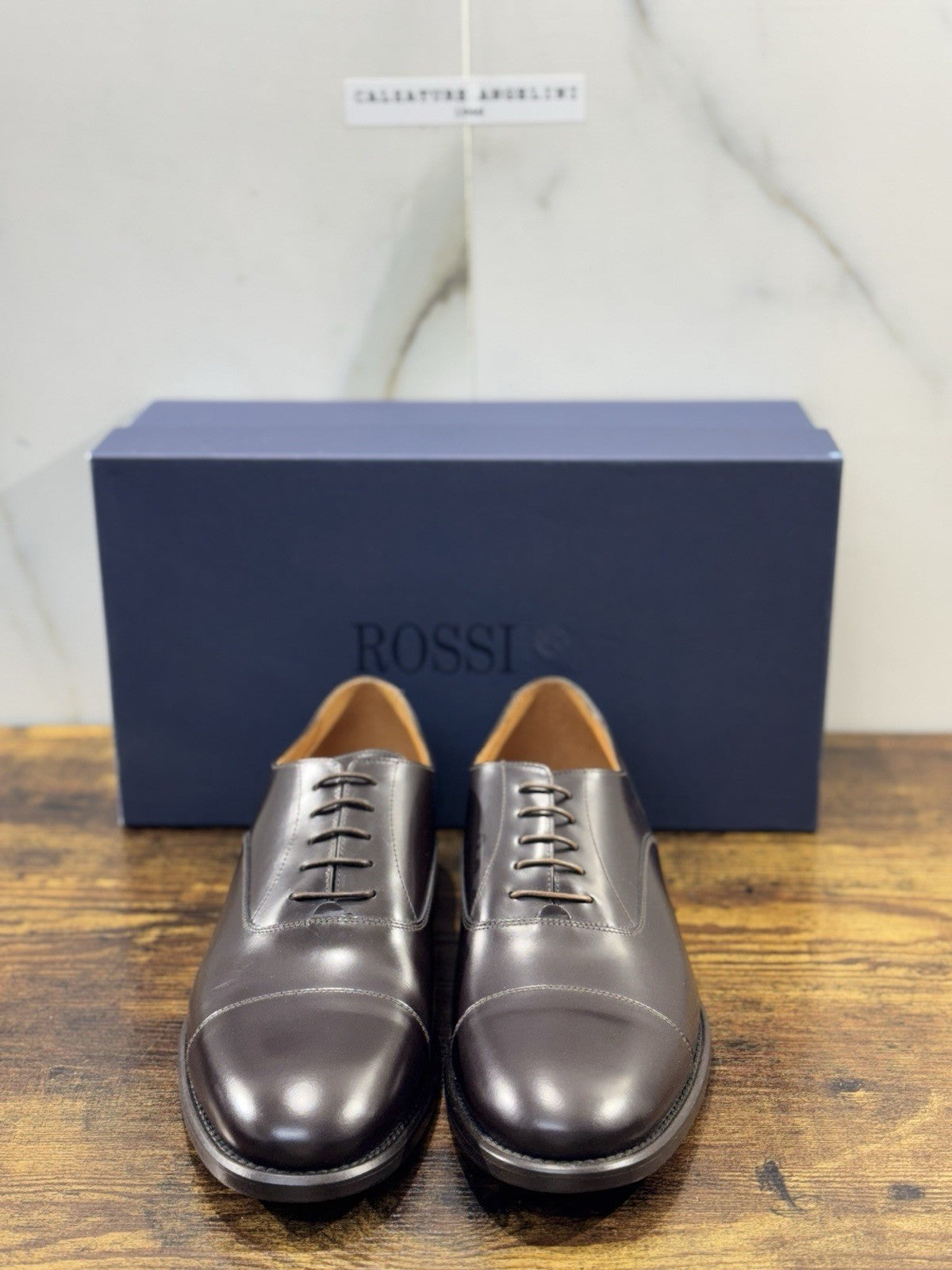 Rossi Scarpa Uomo Oxford Pelle Marrone Made In Italy 40