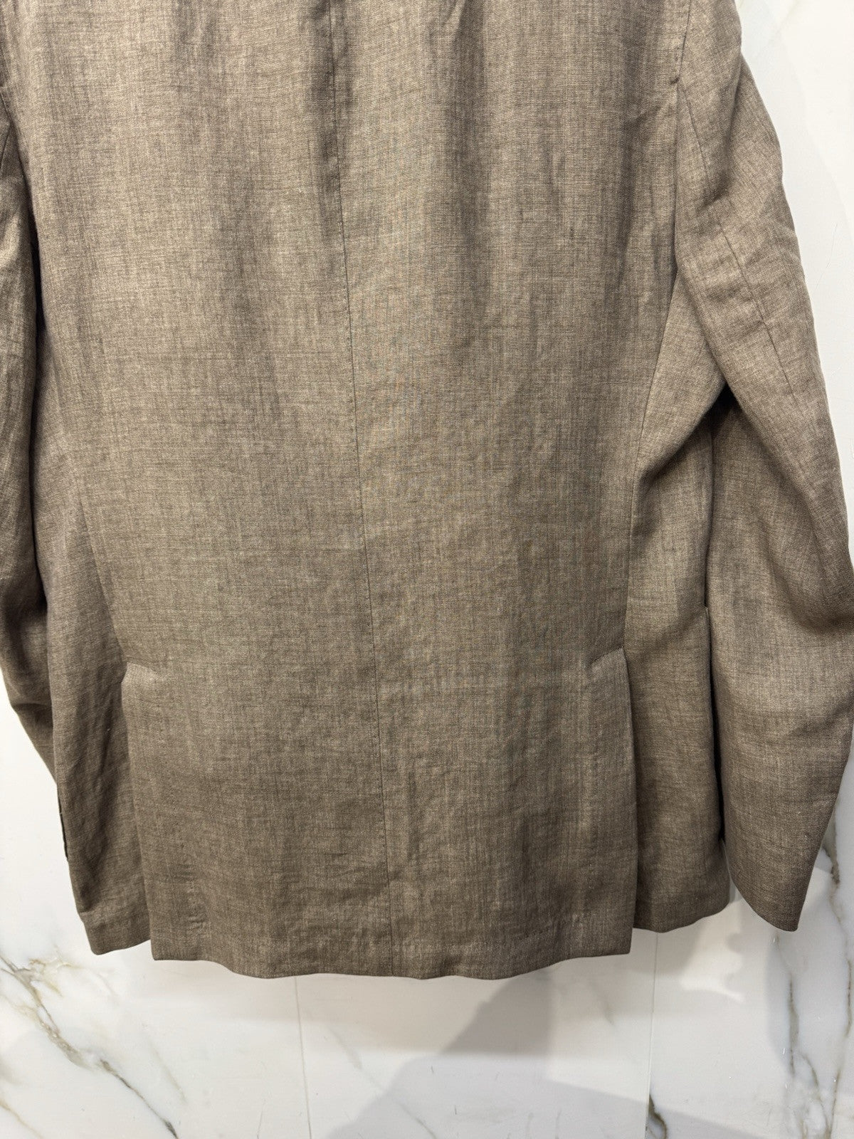 Abito Breras Milano 100% Lino Tortora Made In Italy 48