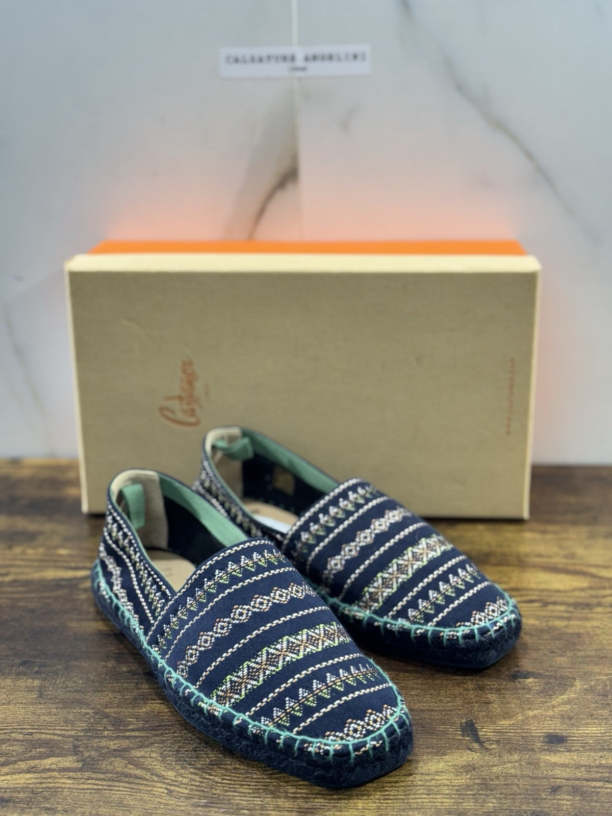 Castagner Espadrillas Uomo Mocassino Blu Fantasy 42