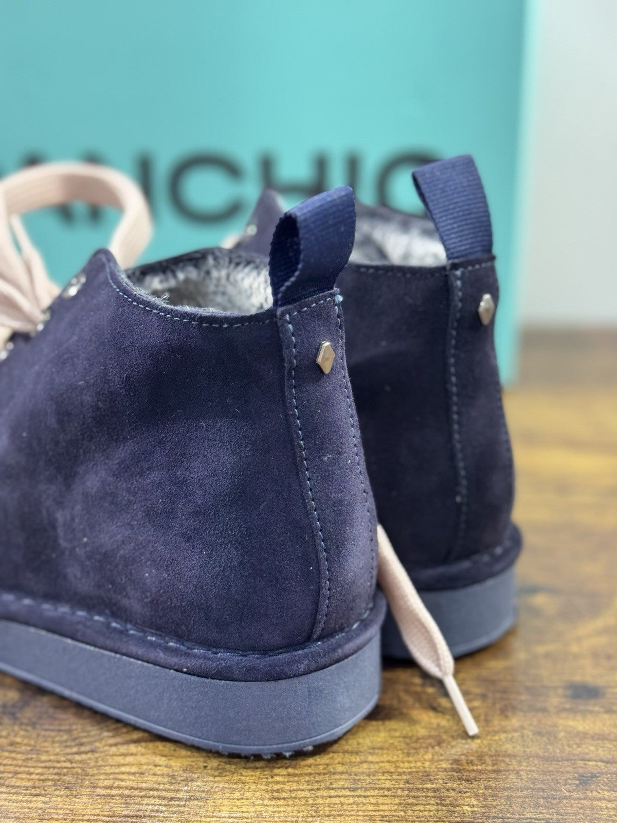 Panchic P01 Ankle Boot Uomo Suede Blu Causal Boot Men Panchic 41