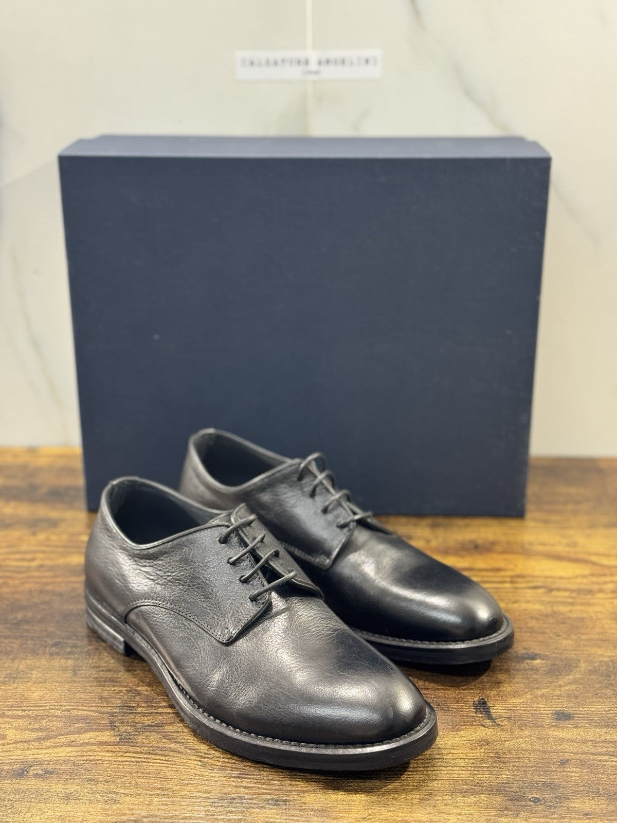 Seboy’s Scarpa Derby Uomo Pelle Nero Casual Men Shoes 40