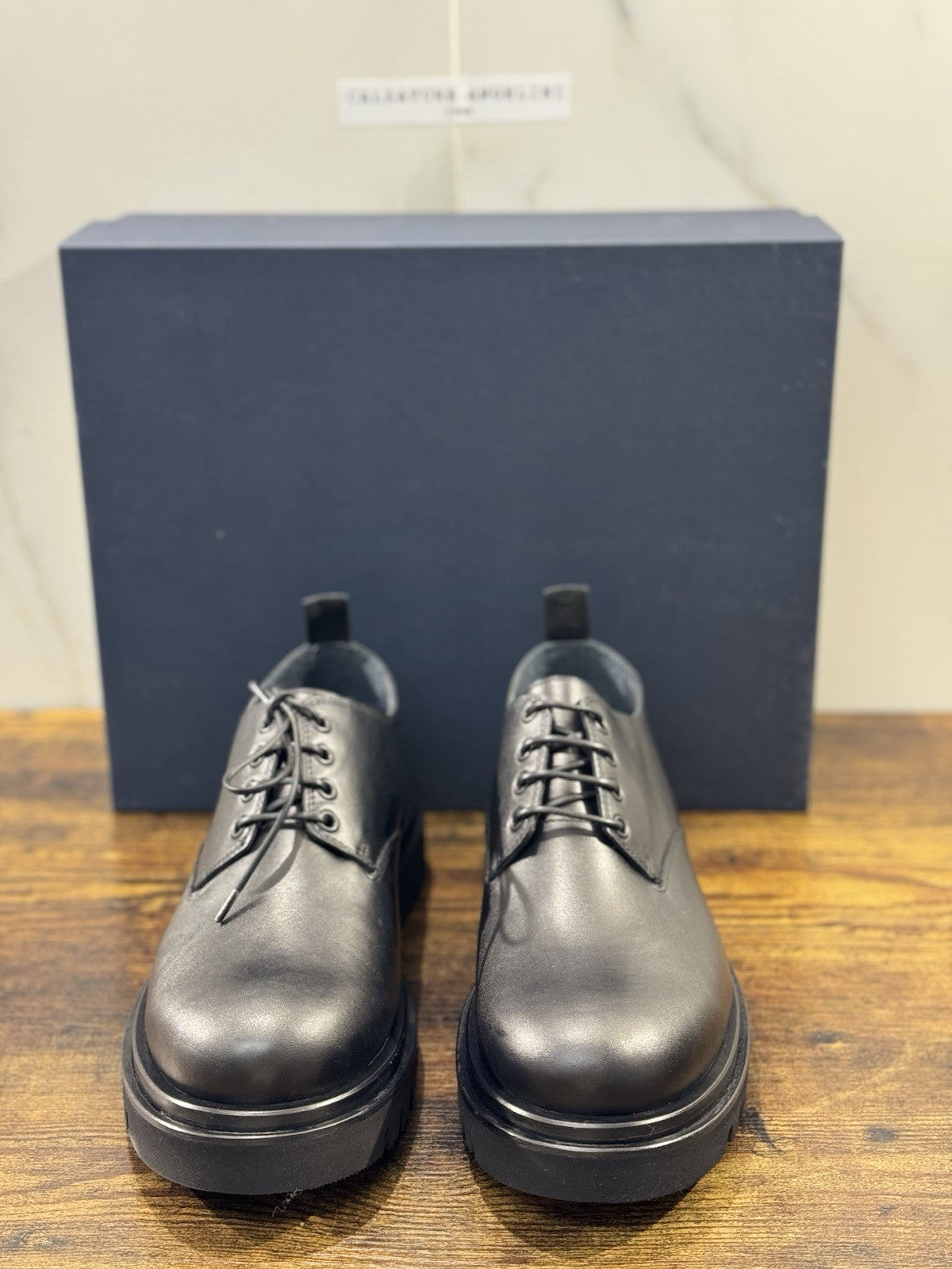 Seboy’s Scarpa Derby Uomo Pelle Nero Casual Men Shoes 42
