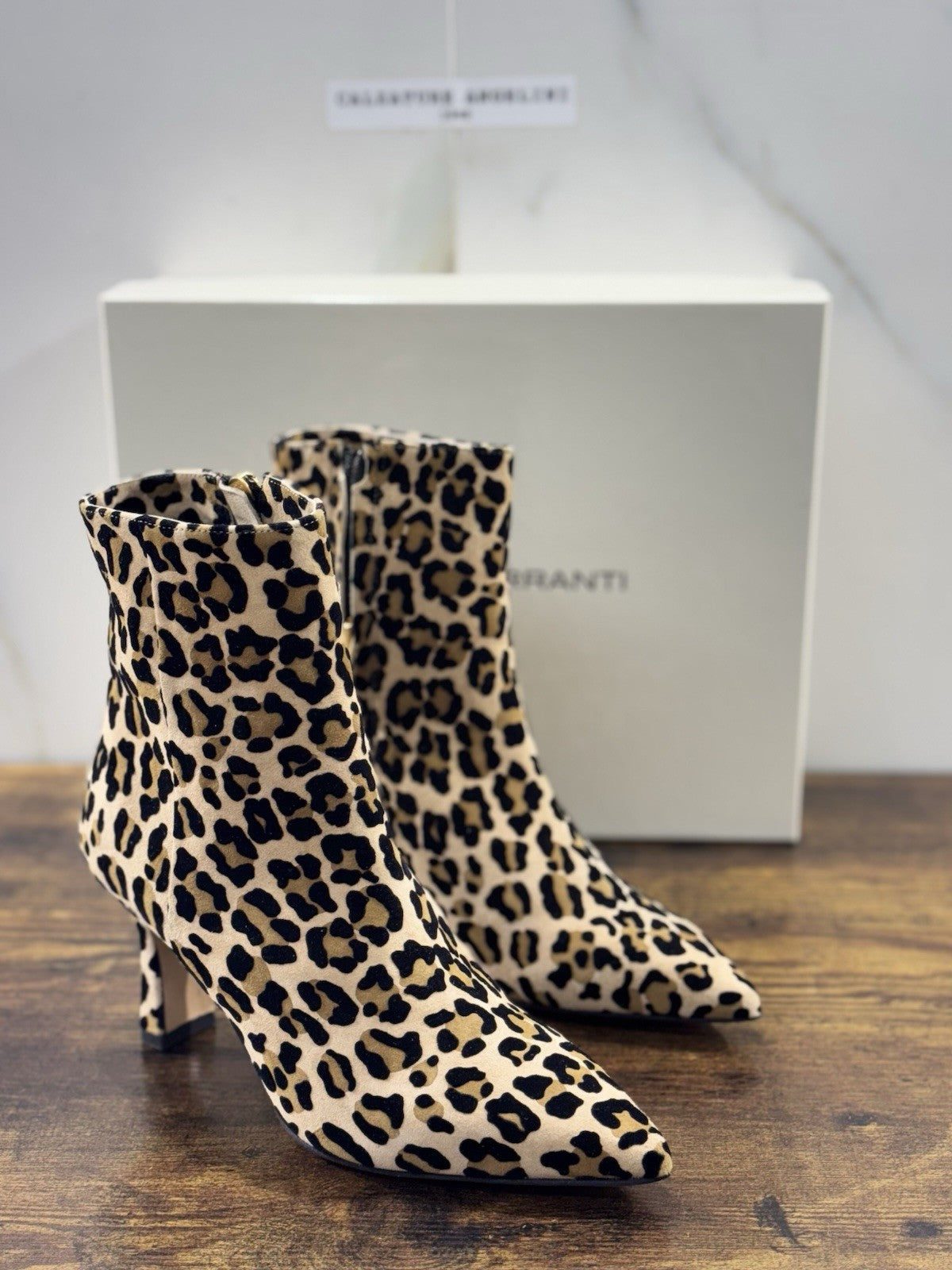 Isabel Ferranti Stivaletto Donna Leopard Made In Italy 39