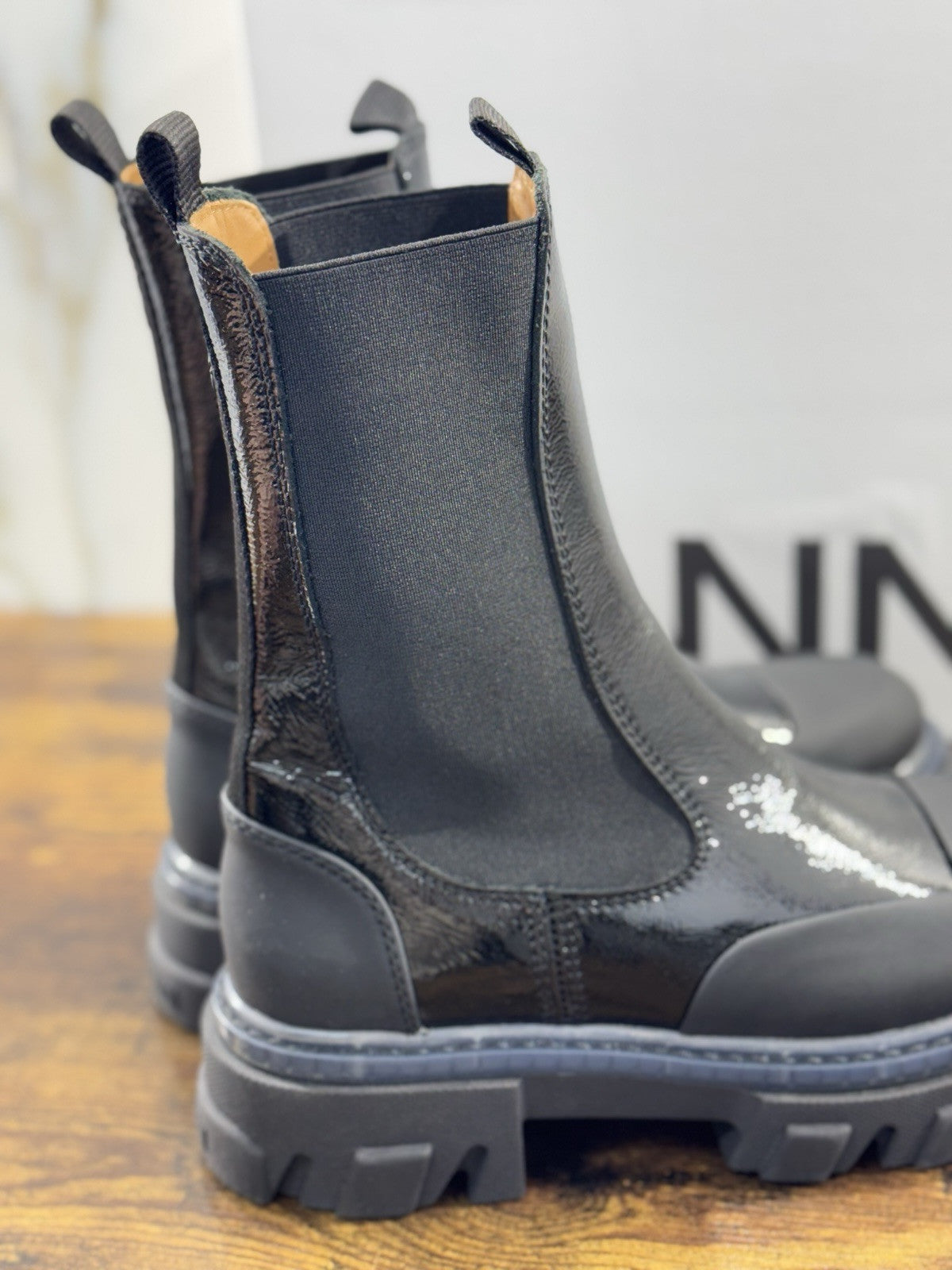 Ganni Chelsea Boot Donna Pelle Nero Causal Boot Donna Ganni 39