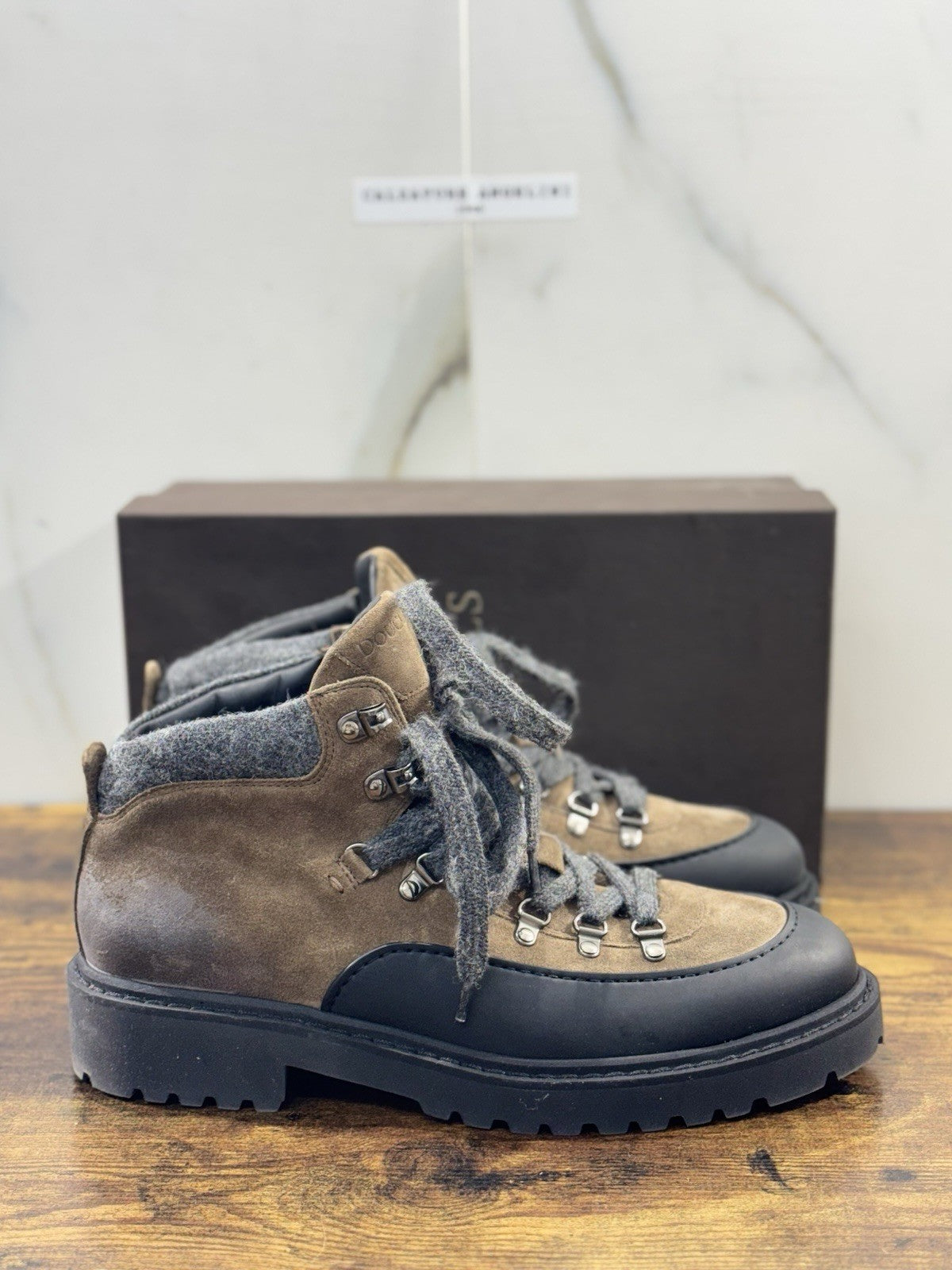 Doucal’s Stivaletto Uomo Pedula Suede Cacao Fondo Roccia Extra Light Causal 41