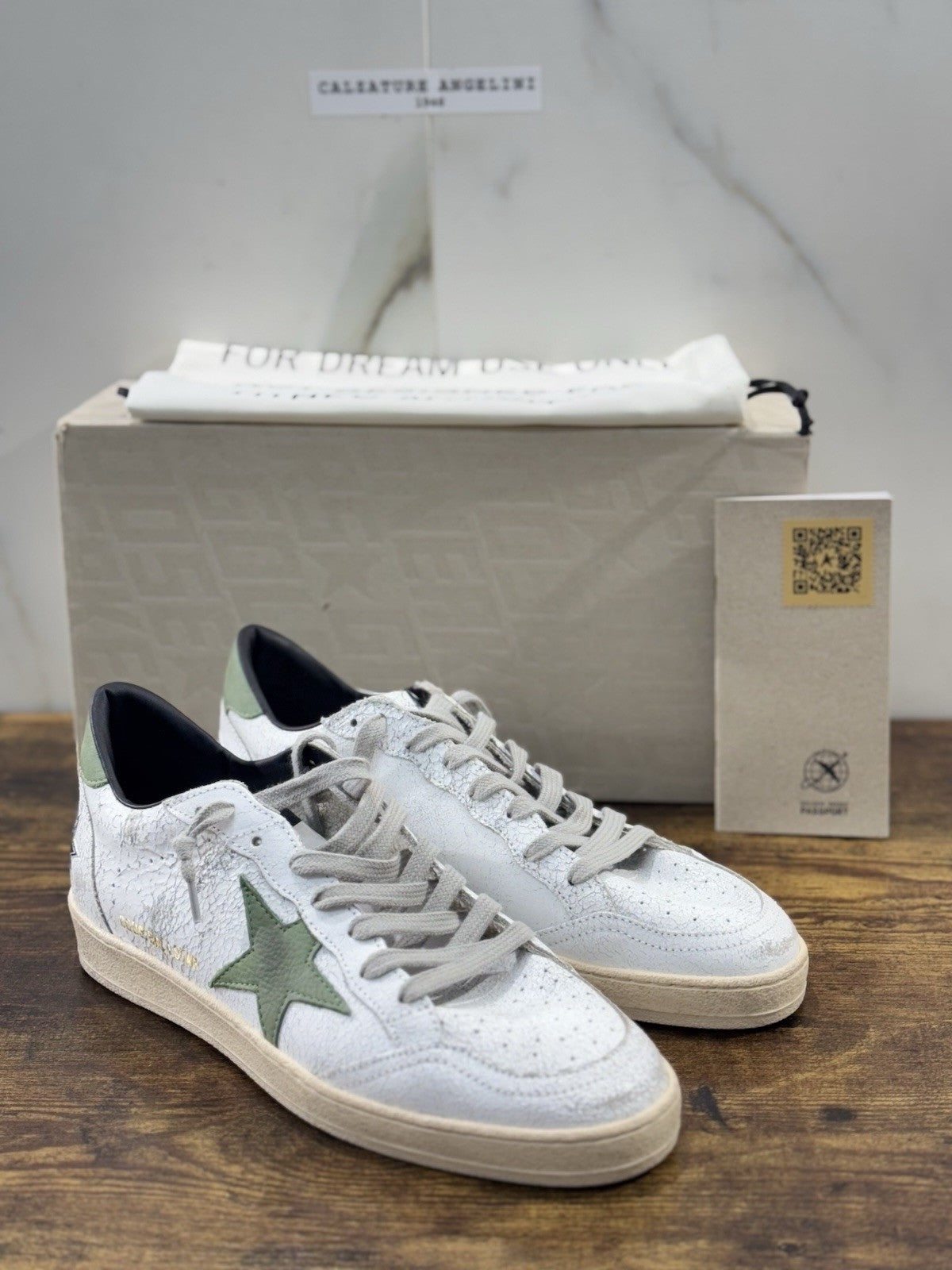 Golden Goose Ball Star Sneaker Uomo White Green Luxury Casual Golden Goose 40