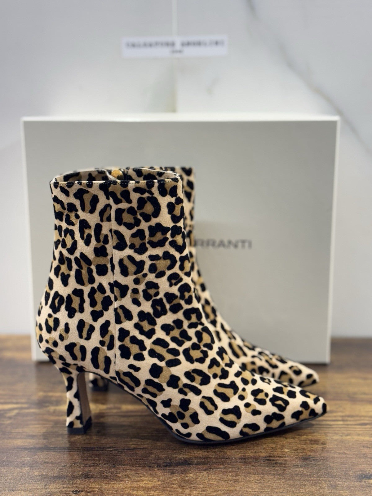 Isabel Ferranti Stivaletto Donna Leopard Made In Italy 39