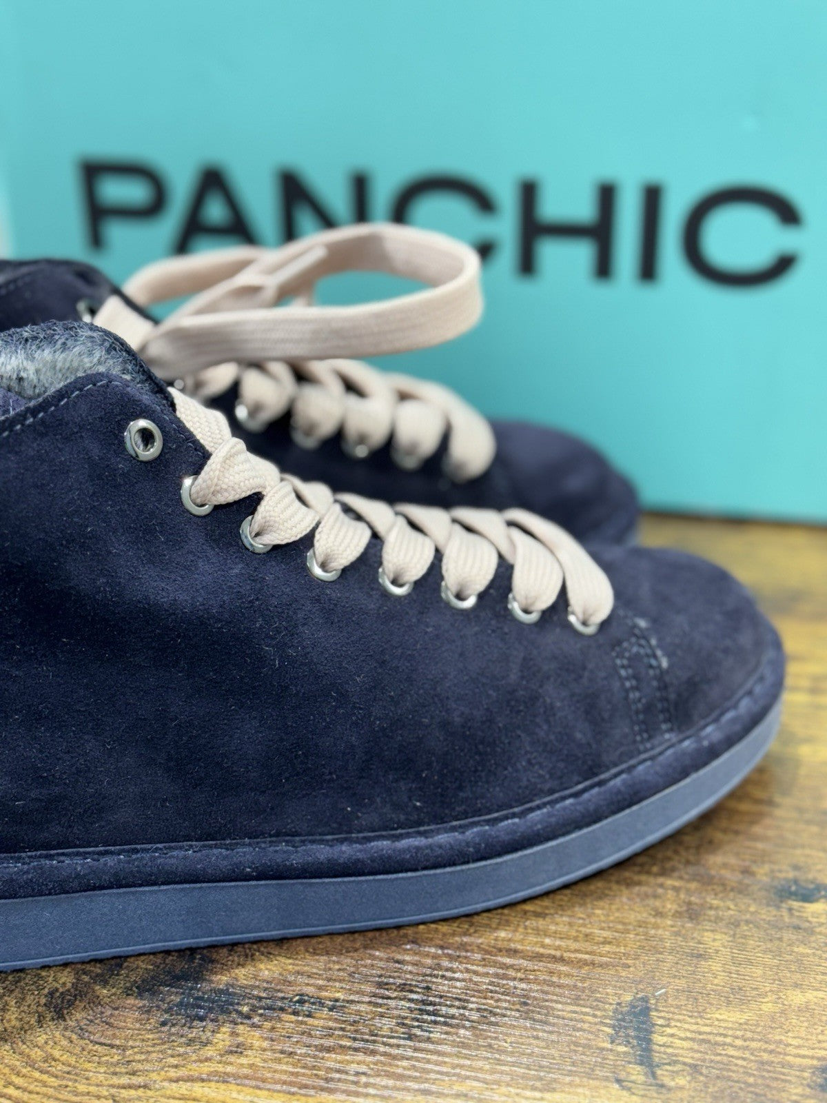 Panchic P01 Ankle Boot Uomo Suede Blu Causal Boot Men Panchic 41