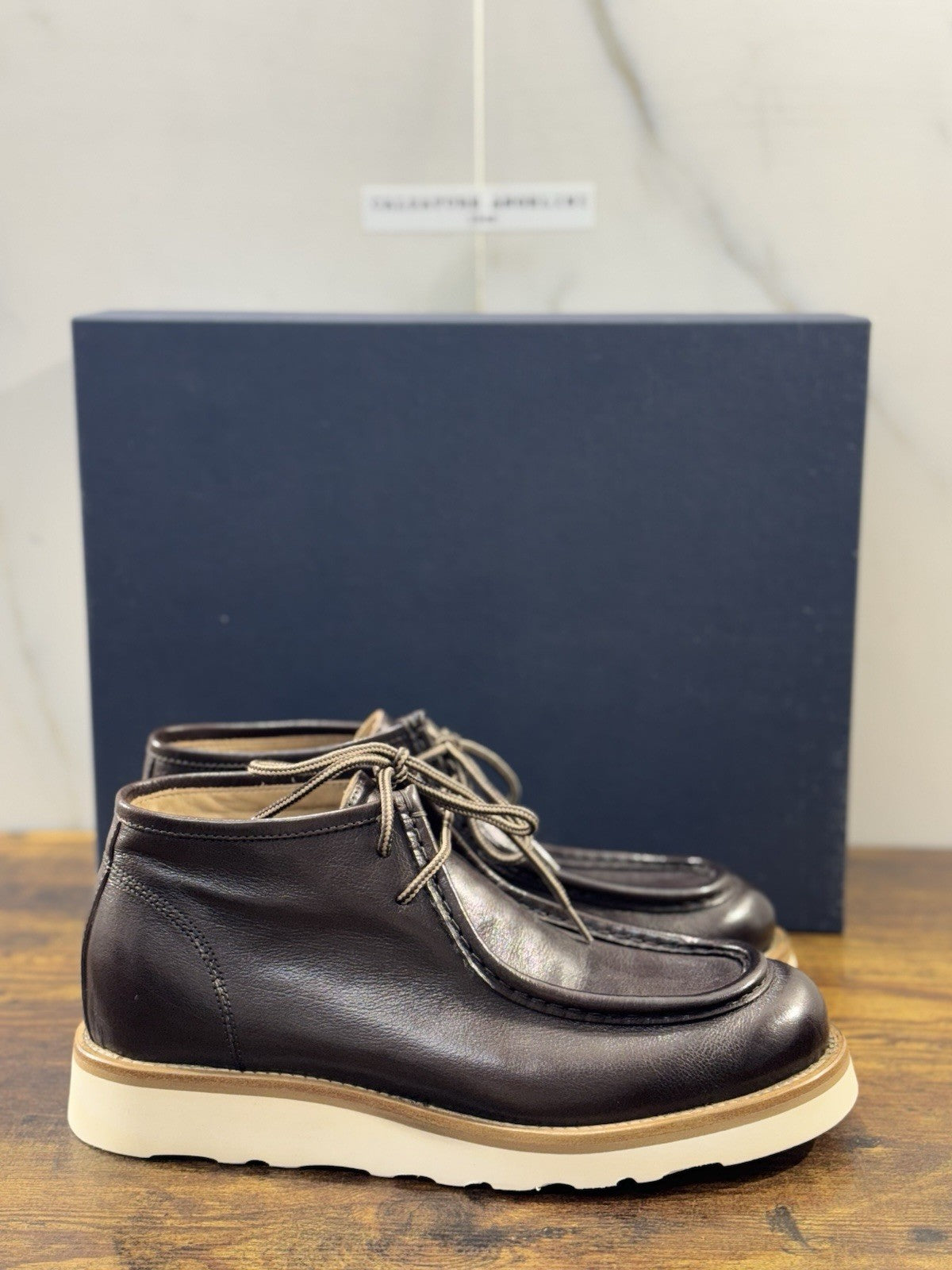 Seboy’s Polacco Ingegniere Uomo Pelle Marrone Fondo Vibram Extra Light 40