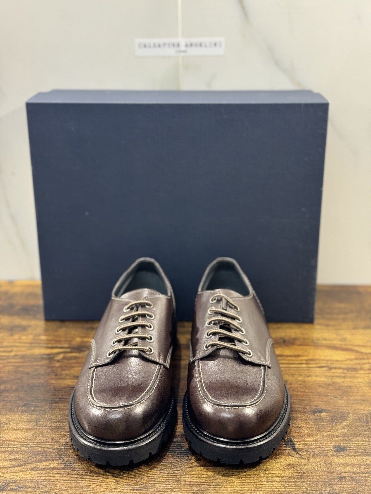 Seboy’s Scarpa Uomo Pelle Marrone Fondo Vibram Extra Light 41