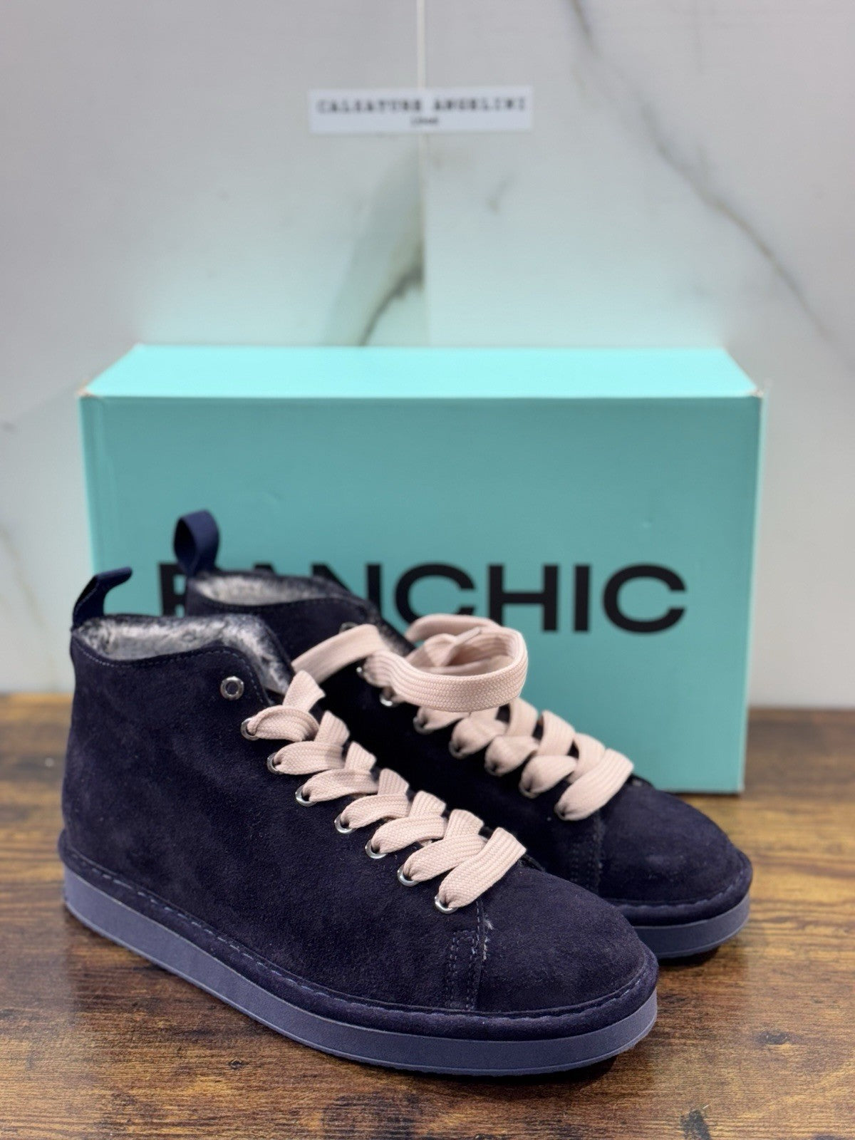 Panchic P01 Ankle Boot Uomo Suede Blu Causal Boot Men Panchic 41