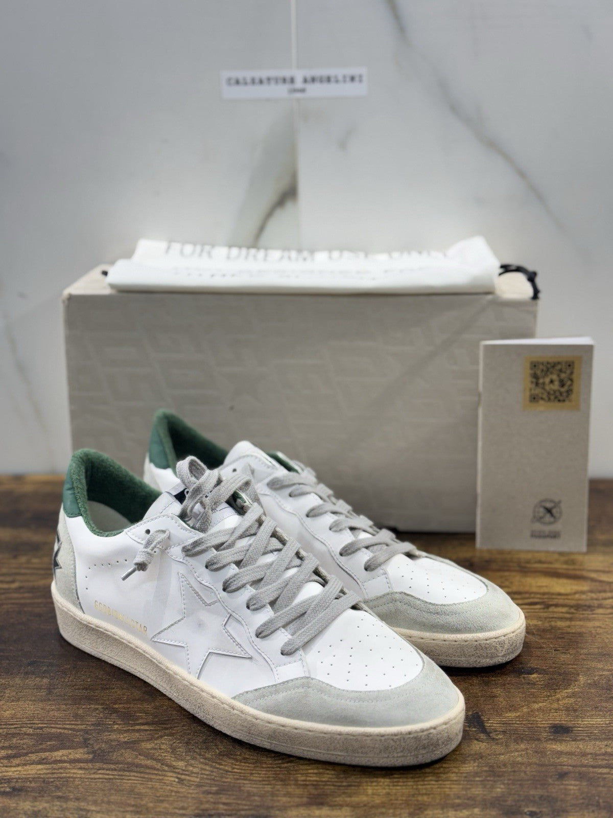 Golden Goose Ball Star Sneaker Uomo White Green Luxury Casual Golden Goose 40