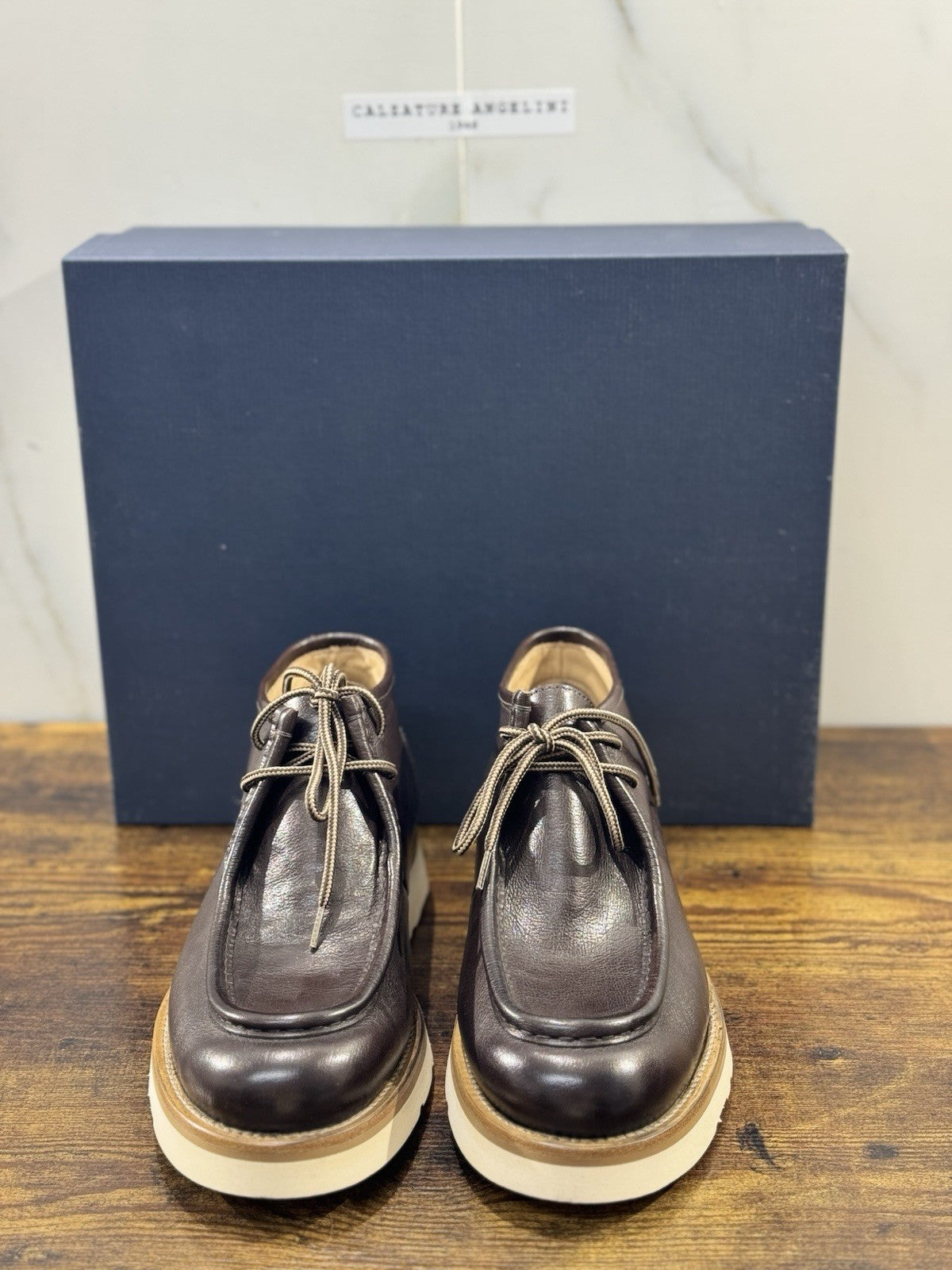 Seboy’s Polacco Ingegniere Uomo Pelle Marrone Fondo Vibram Extra Light 40