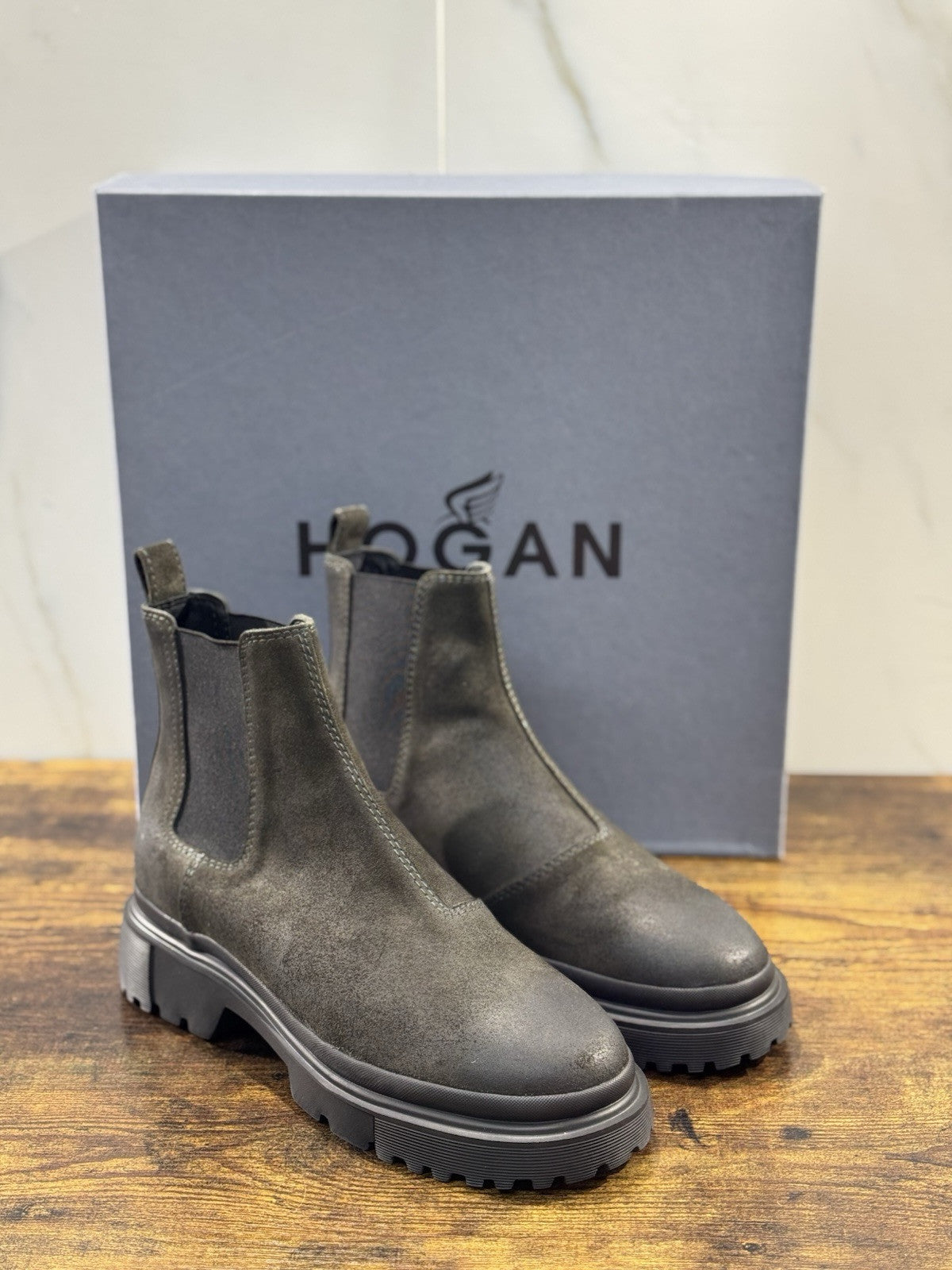 Hogan H629 Chelsea Boot Uomo Suede Extra Light Casual Hogan Boot Men 40.5