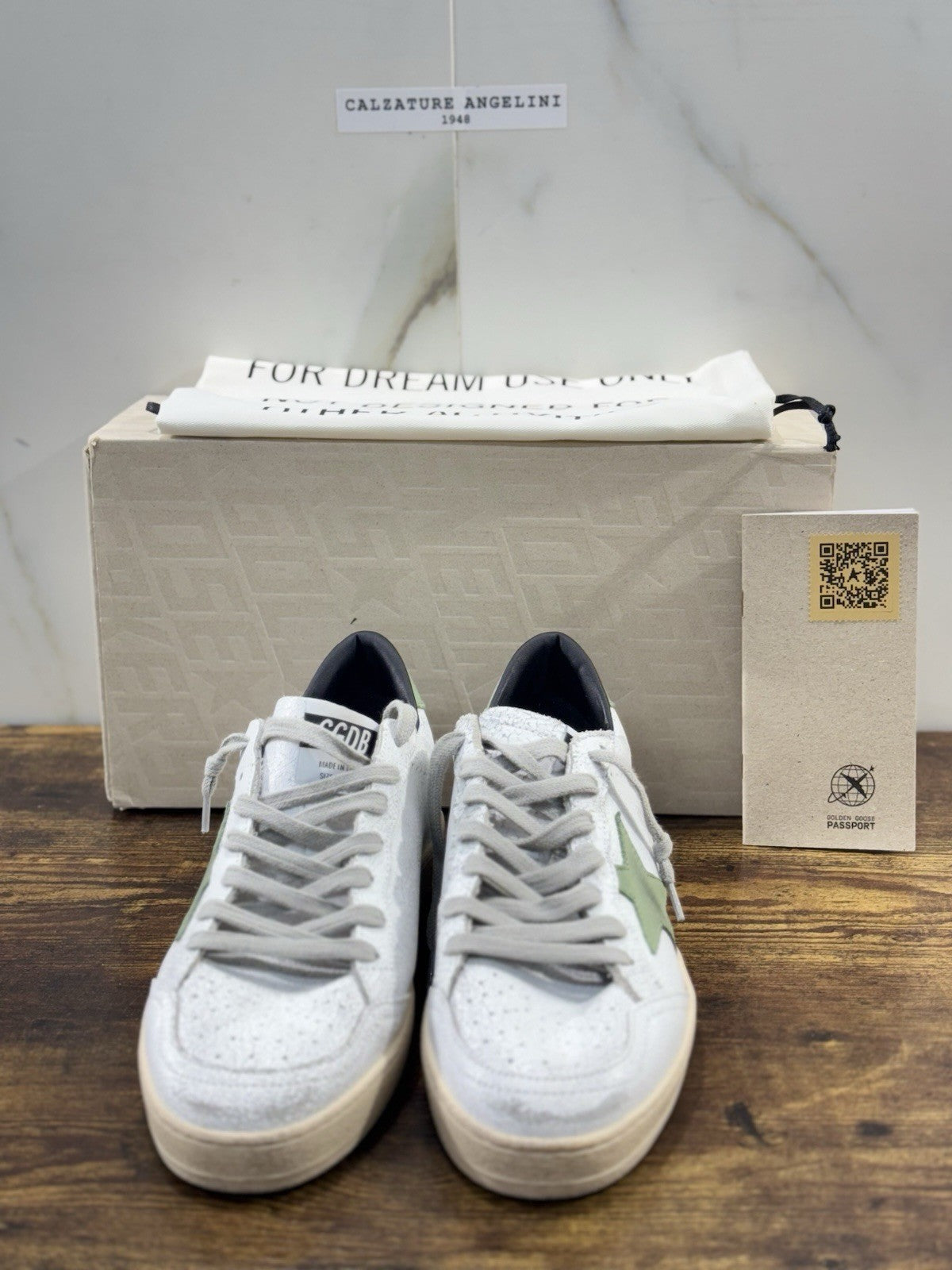 Golden Goose Ball Star Sneaker Uomo White Green Luxury Casual Golden Goose 40