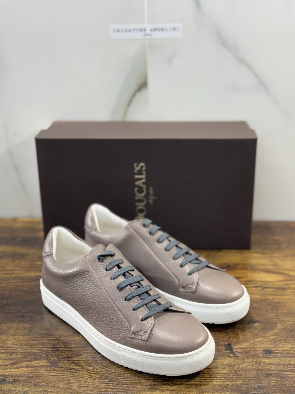 Doucal’s Sneaker Uomo Icon Pelle Antracite Luxury Men Shoes Doucal’s 41.5