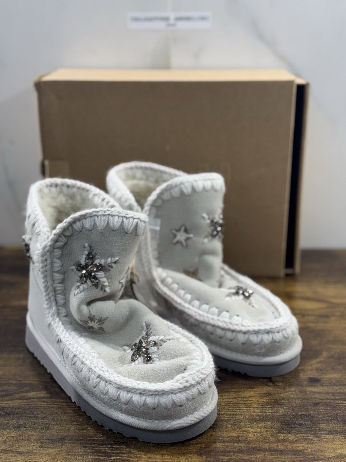 Mou eskimo Wool Stars Avorio Casual Mou Woman Boot Pietre Logo 40