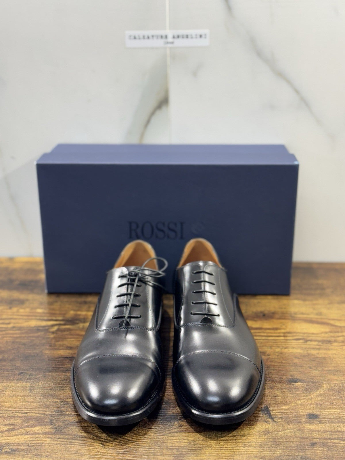 Rossi Scarpa Uomo Oxford Pelle Nera Made In Italy 41