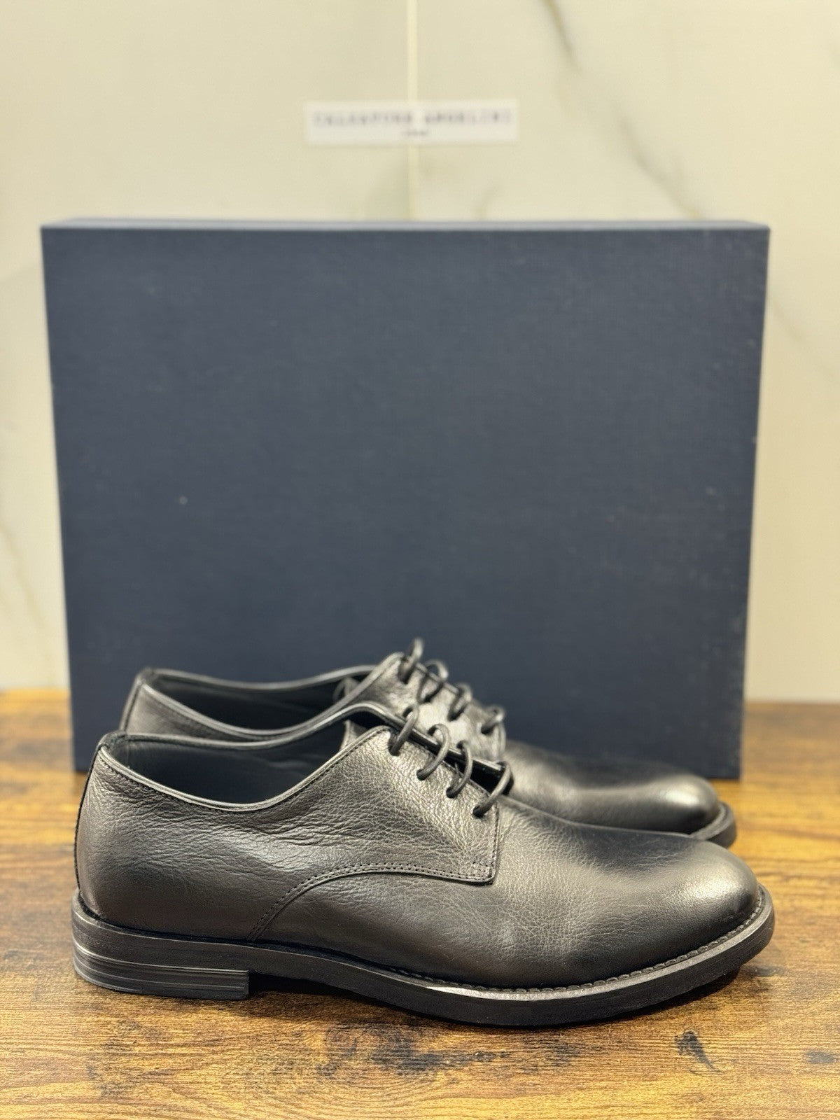 Seboy’s Scarpa Derby Uomo Pelle Nero Casual Men Shoes 40