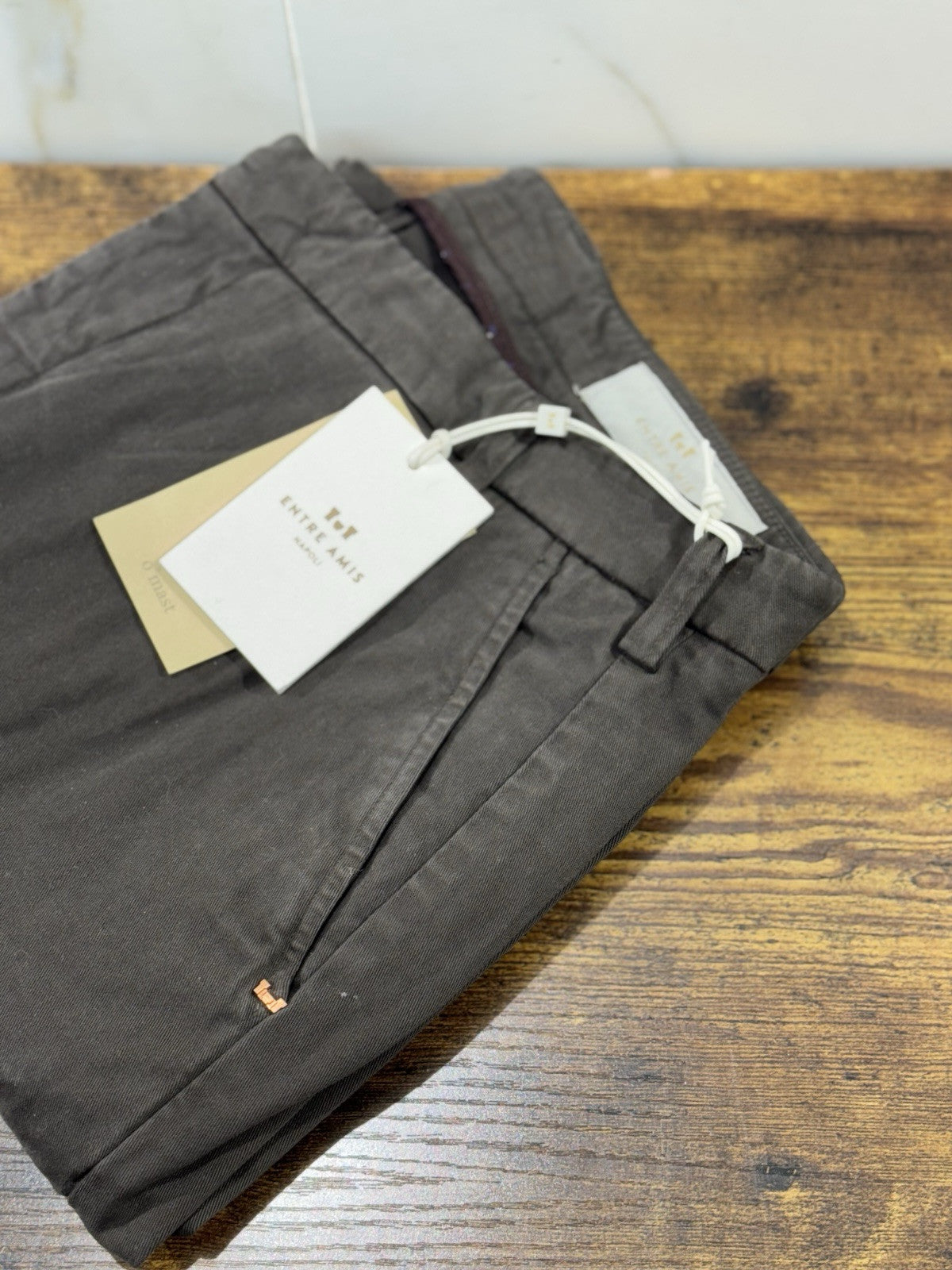 Entre Amis Pantalone Sartoriale Tasche America Moro Made In Italy 36
