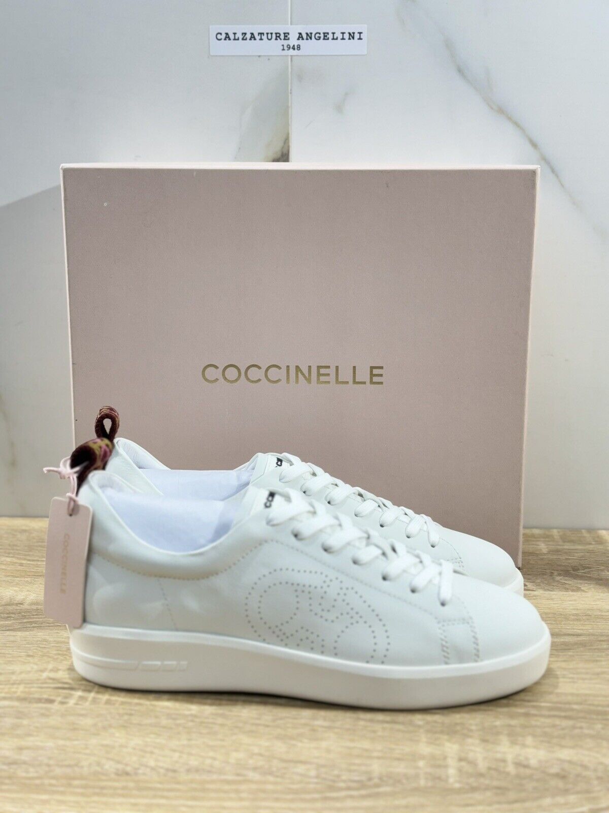 Coccinelle Sneaker Donna Pelle Bianca Luxury Coccinelle Woman Casual 40