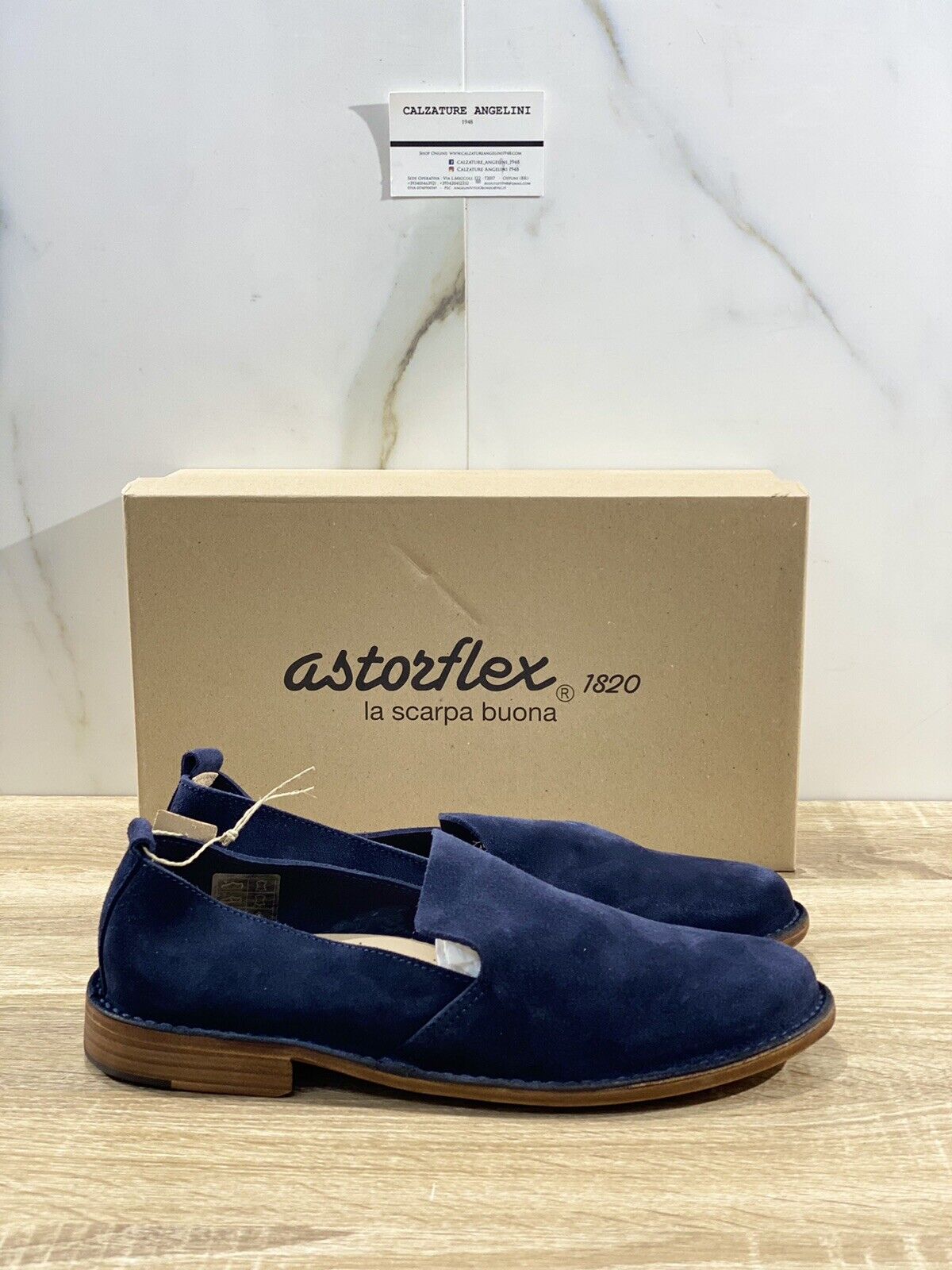 Astorflex Mocassino uomo puntoflex in suede blu luxury made in