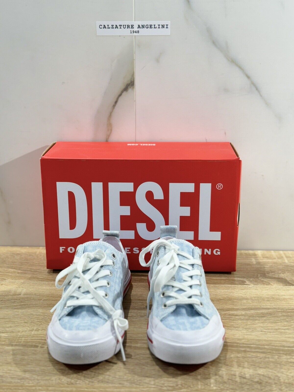 Diesel Sneaker Donna Athos Low Ice Blue Casual Cotton Extra Light 41