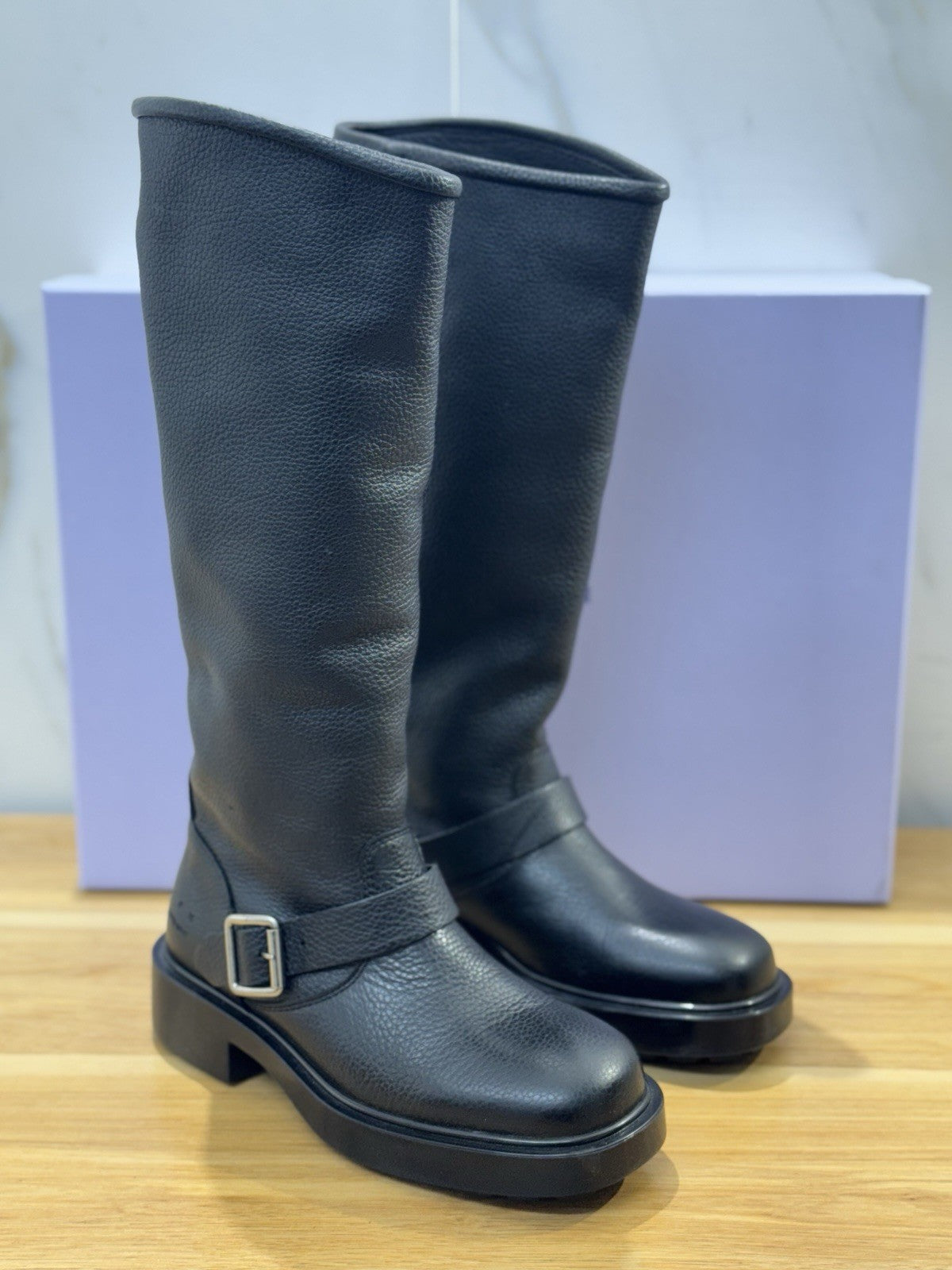 Copenhagen Stivale Pelle Nero Biker Casual Boot Donna 38