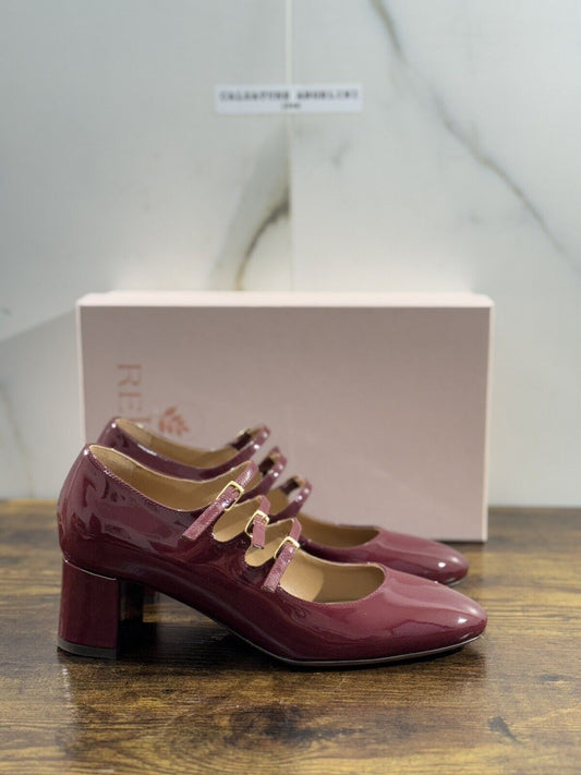 Relac Scarpa Donna Maryjane Bordeaux   Luxury Handmade Shoes Relac 37.5