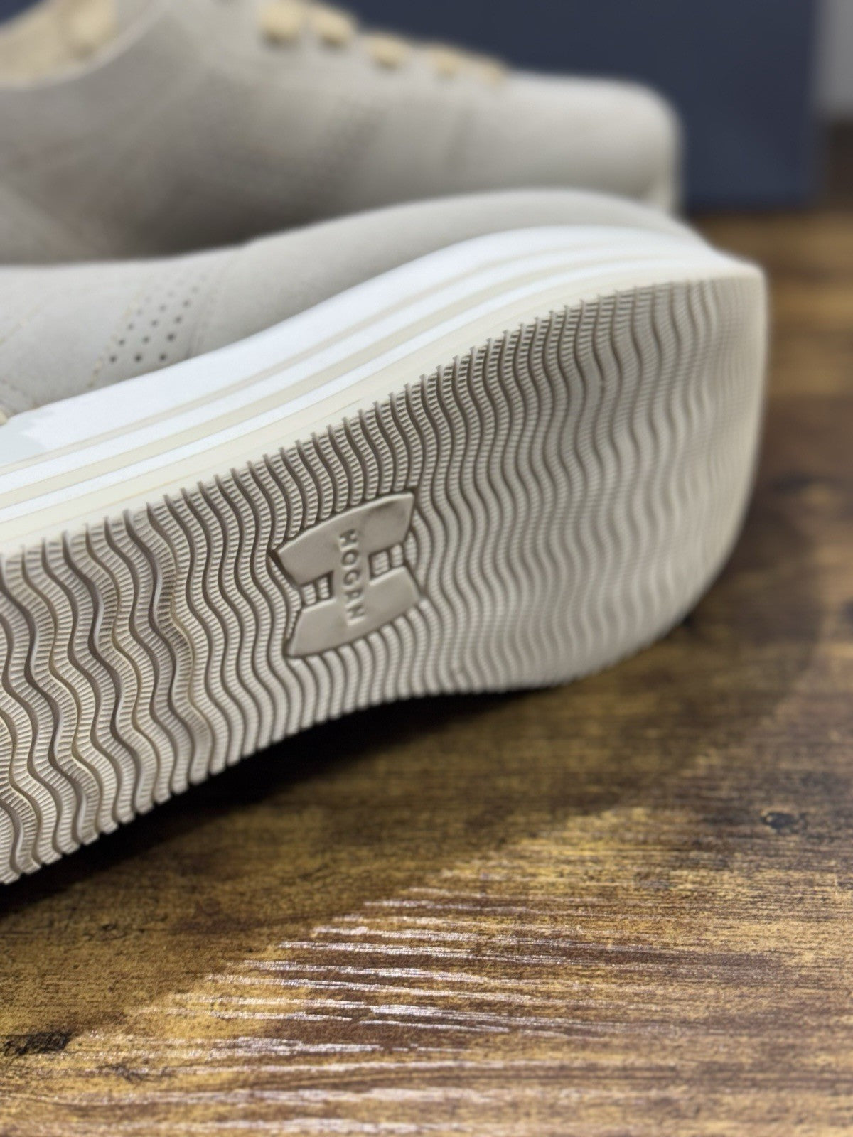 Hogan H283 Sneaker Zeppa Suede Beige Casual Hogan Donna 40